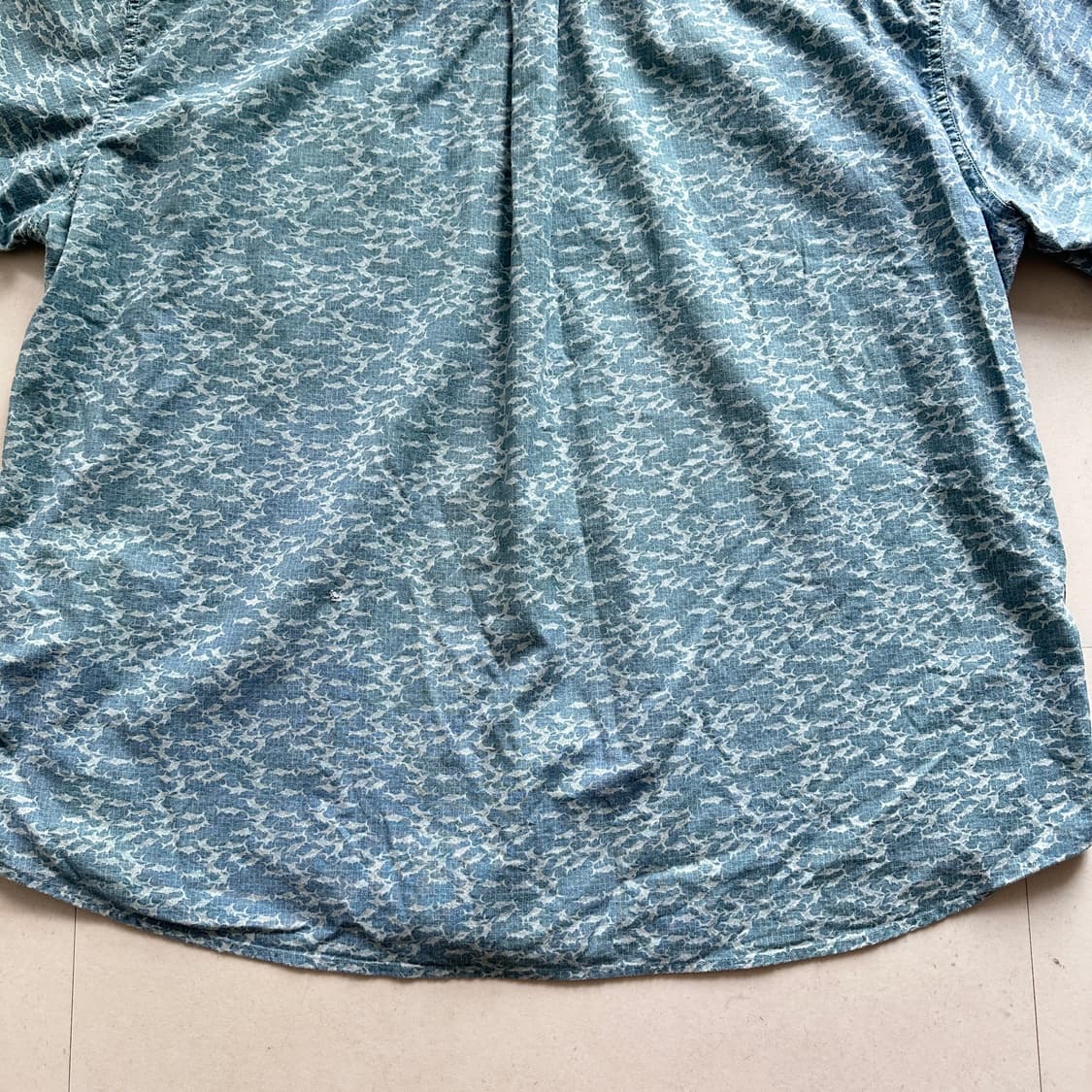 00s 울리치 빈티지 피쉬 패턴 반팔 셔츠 2XL 상품이미지10