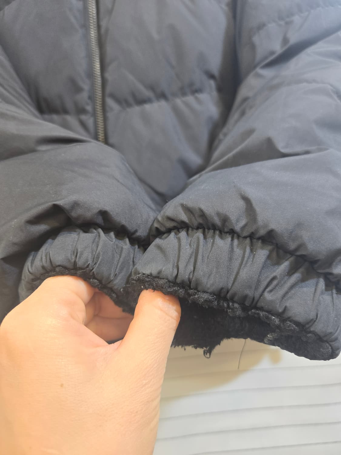 내셔널지오그래픽 블랙 후드 양면 패딩 점퍼 상품이미지7