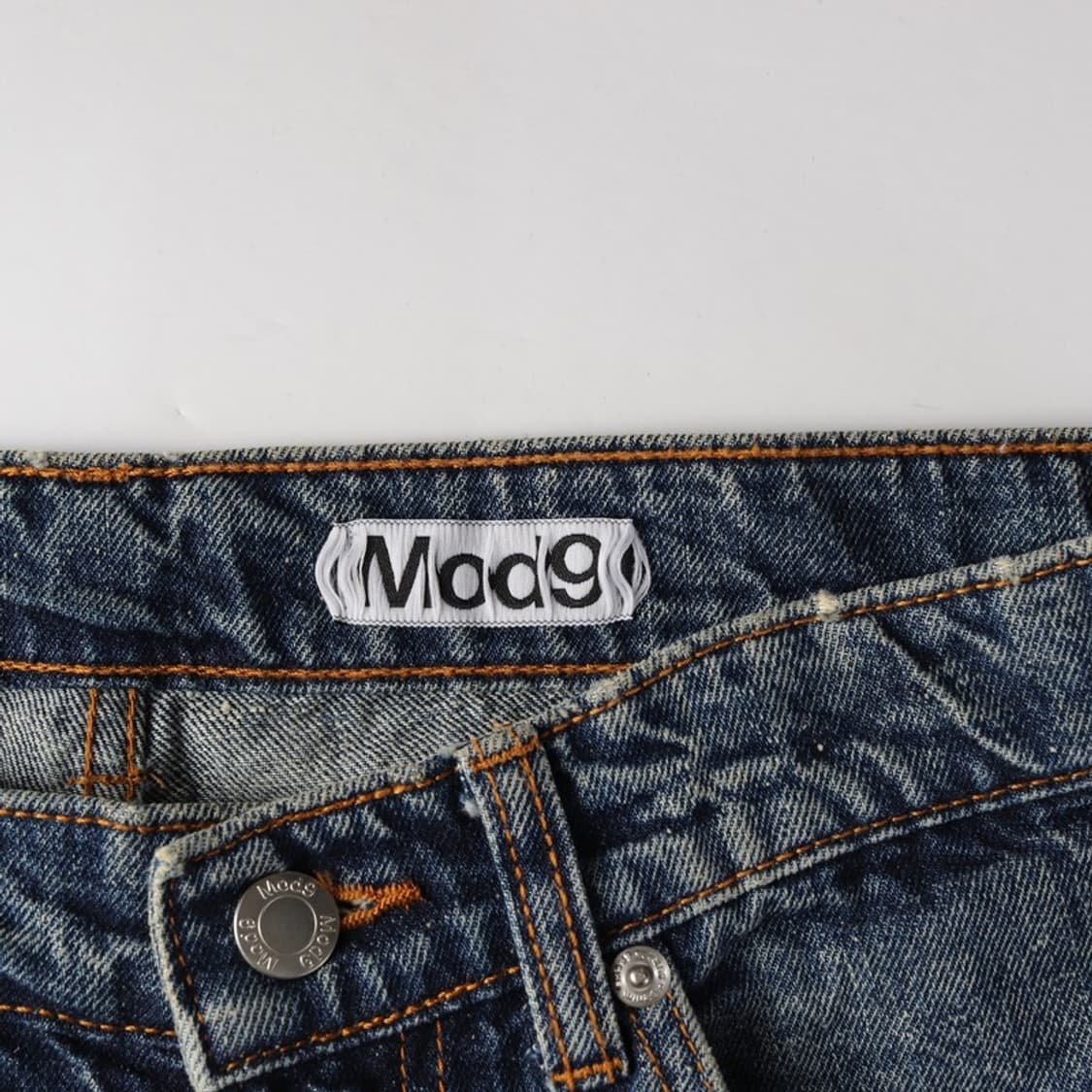 모드나인 주름 워싱 스트레이트 데님 30 상품이미지6