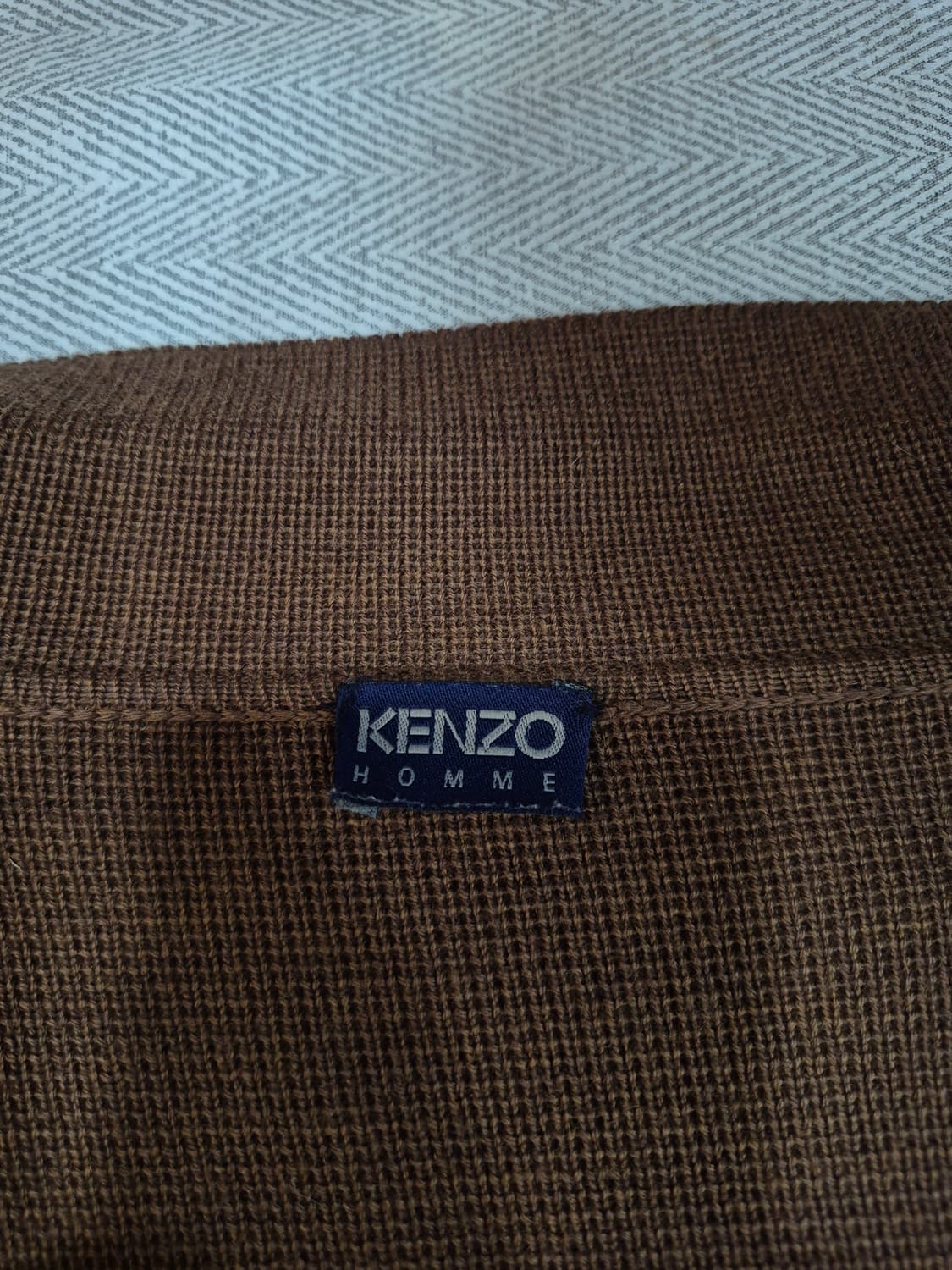 KENZO 겐조 브라운 니트 집업 자켓 남성 100사이즈 상품이미지5