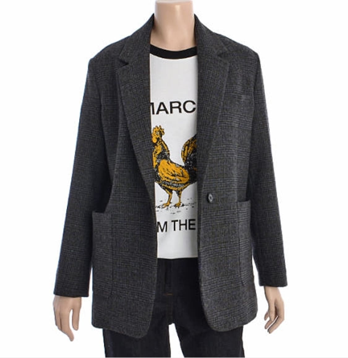 스튜디오톰보이 울혼방 체크 자켓 사이즈 55 상품이미지1