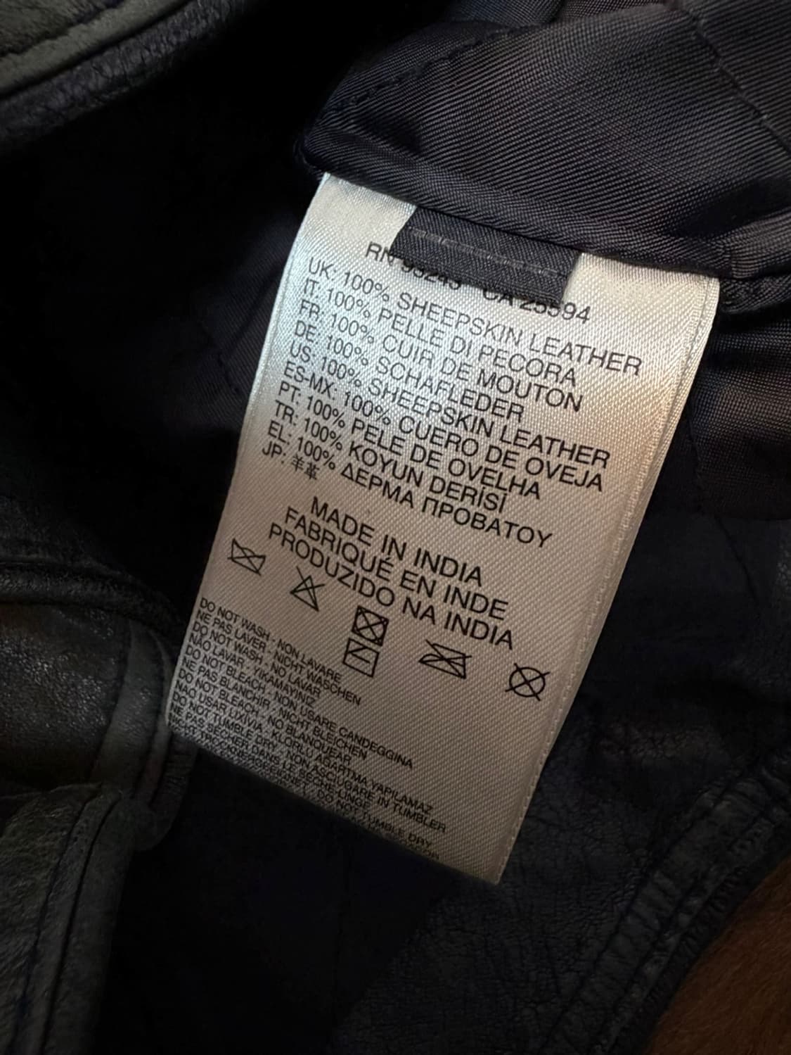 디젤 양가죽 바이커 자켓  상품이미지9