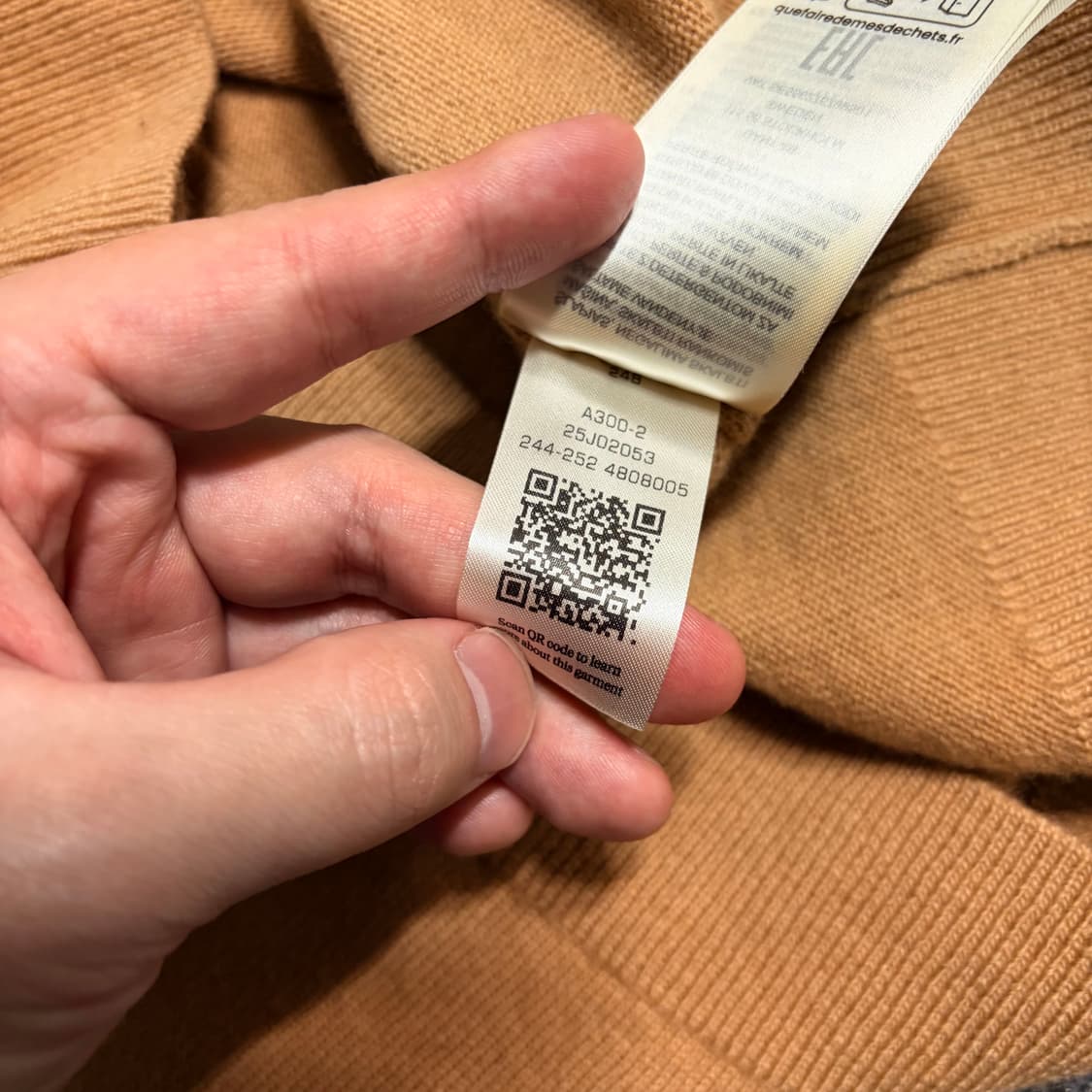 GANT 코튼 브이넥 니트 샌드 멜란지 상품이미지5