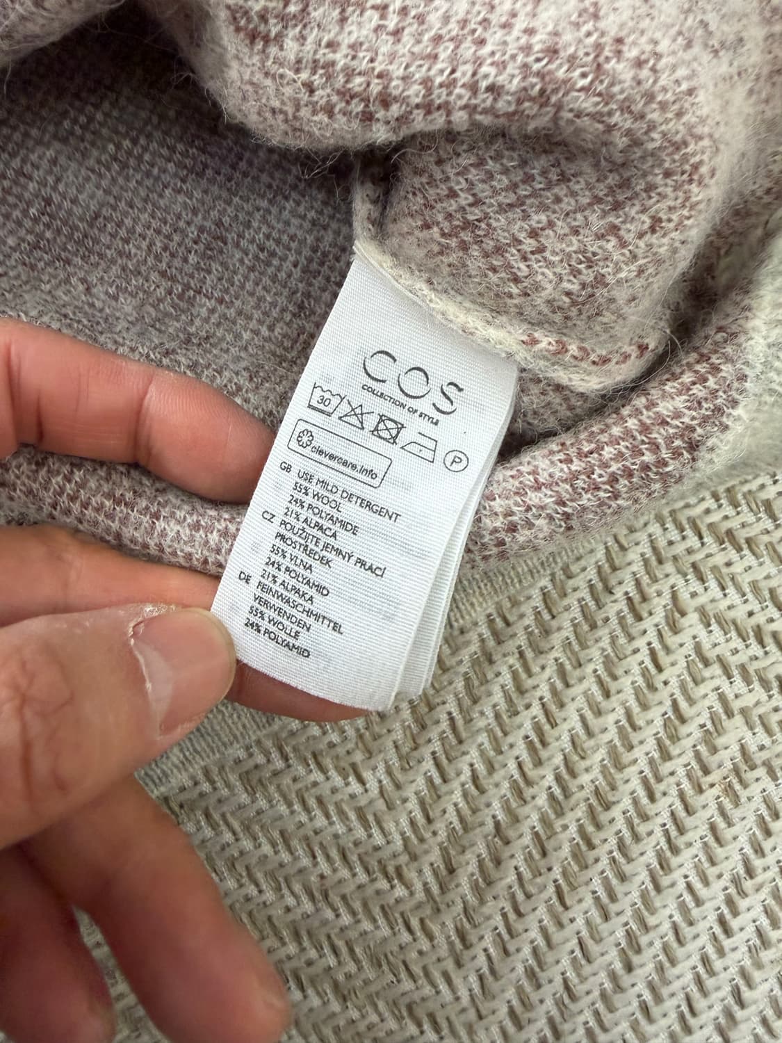 정품) COS 코스 여성 패턴 니트 스웨터 XS 상품이미지6