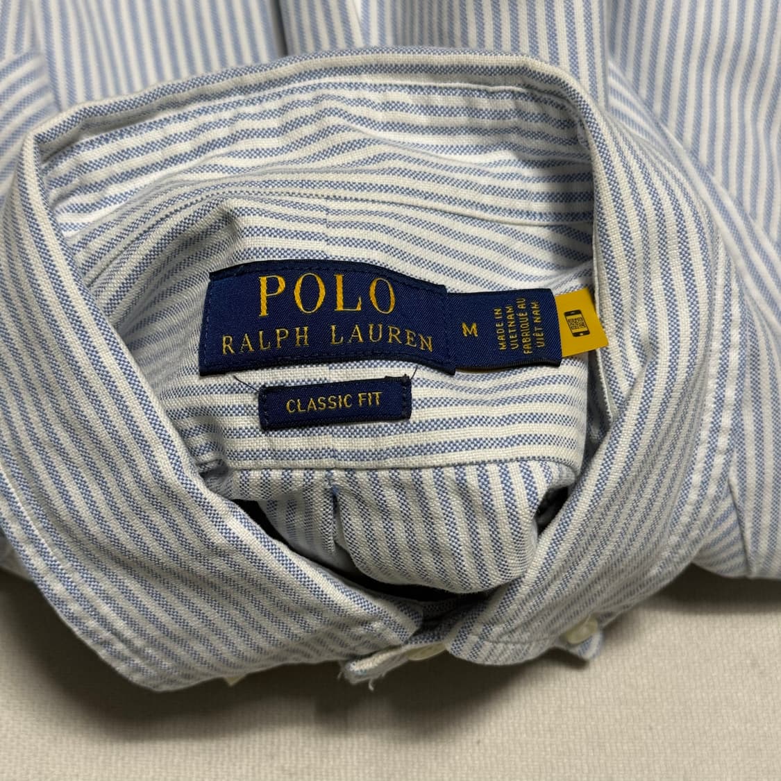 M 폴로랄프로렌 클래식핏 블루 스트라이프 셔츠 상품이미지4