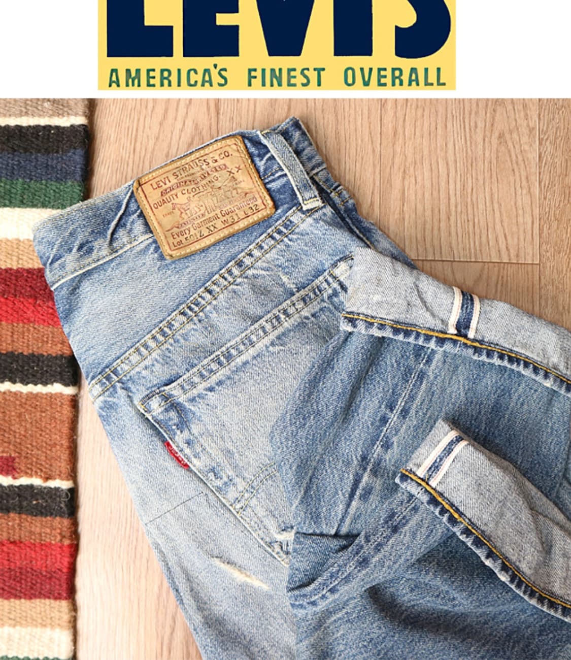 LVC LEVIS 리바이스 54 501ZXX 빅E 셀비지 데님 1954년 상품이미지1