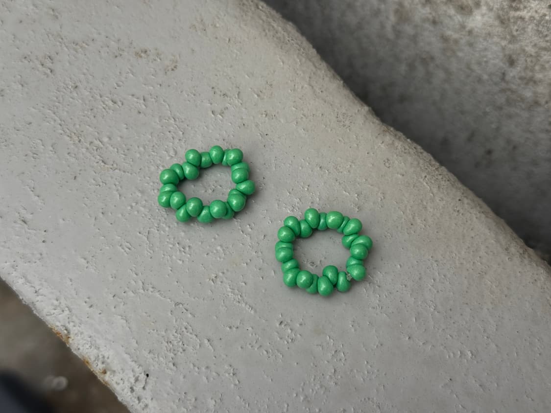 완두콩 크림 비즈 반지 Pea & Cream Ring 상품이미지3
