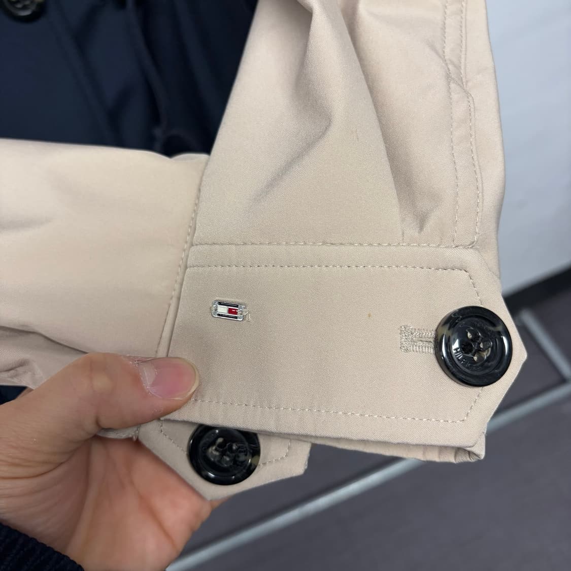 타미힐피거 컬러블록 트렌치 자켓 상품이미지4