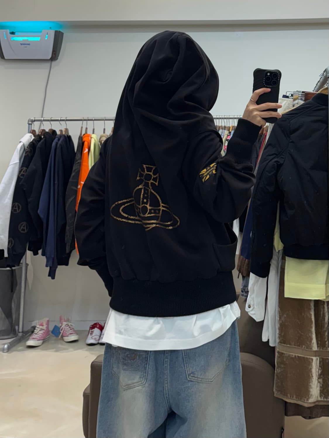 비비안웨스트우드 앵글로매니아 사이드 지퍼 후드집업 상품이미지1