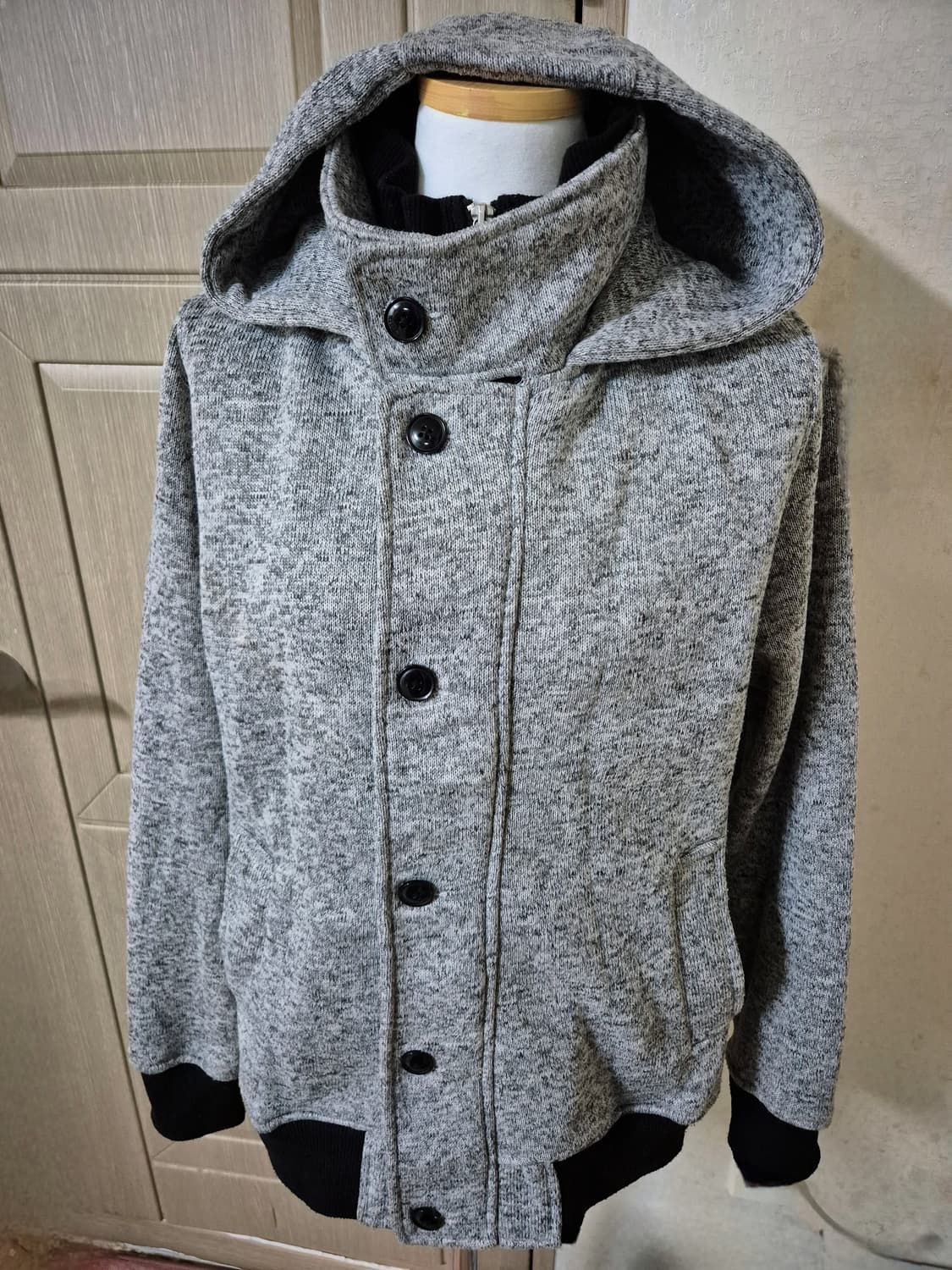 y2k 펑크 니혼진깔 그레이 하이넥 자켓 상품이미지1