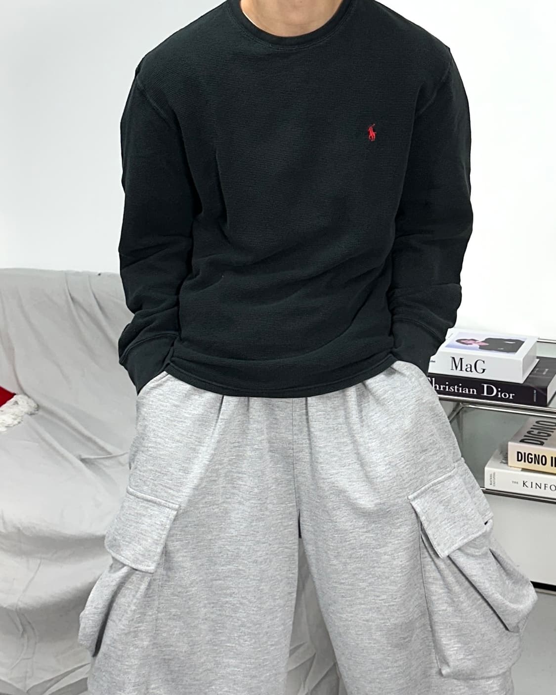 폴로 랄프로렌 레드포니 와플티 L 상품이미지1