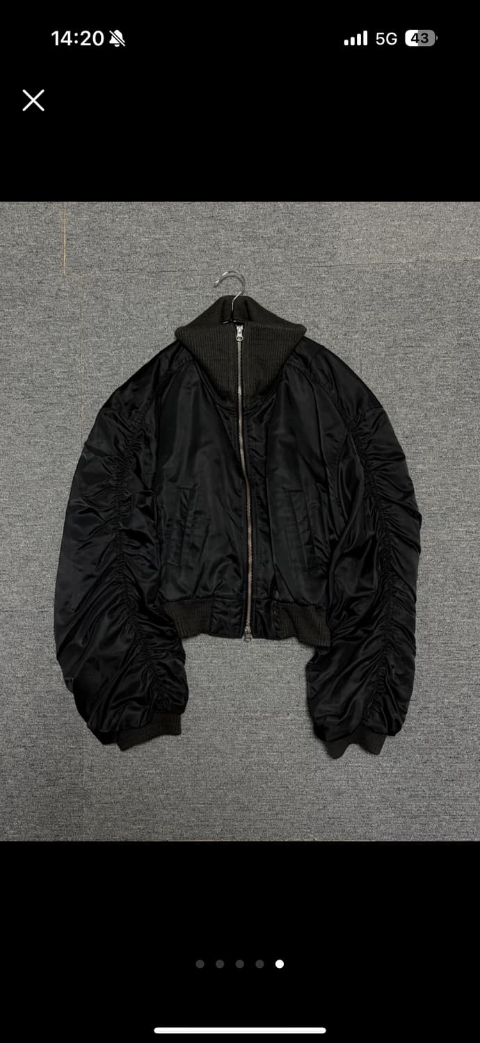 인사일런스 우먼 셔링 MA -1 점퍼 블랙 미듐 상품이미지5