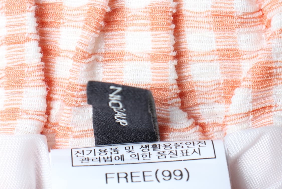 W(F) 나이스클랍 스커트 치마 A라인 밴딩 체크 시어서커-P9957 상품이미지6