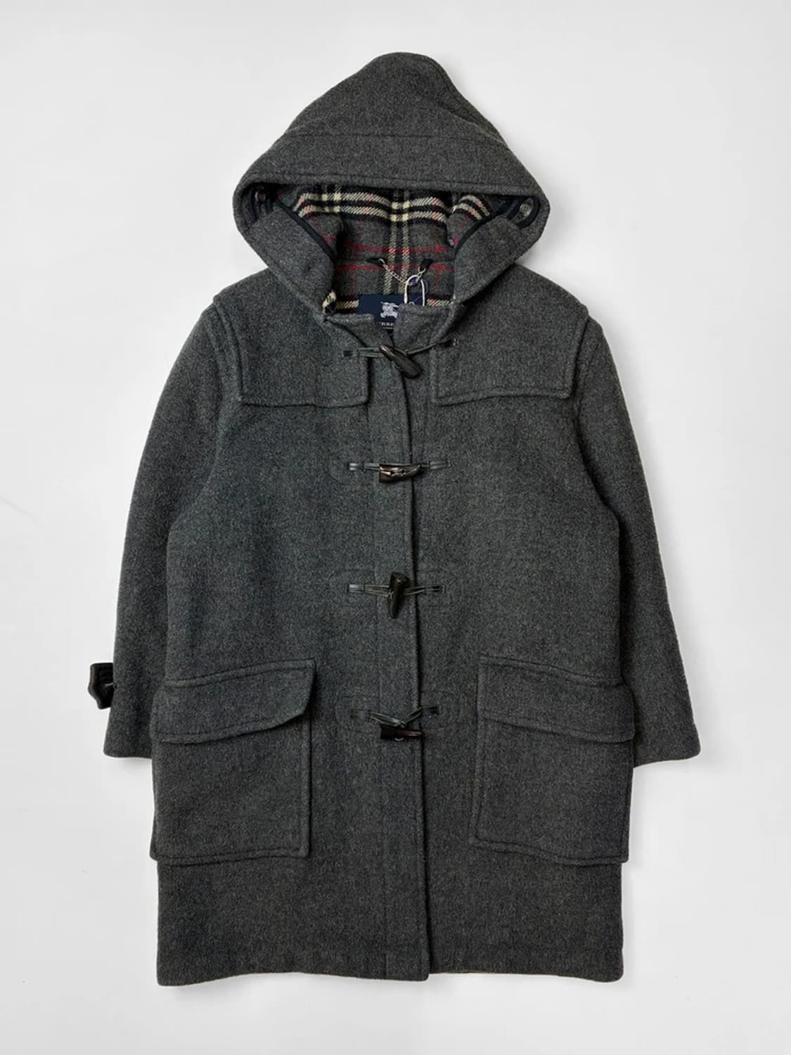 버버리 90's 오리지널 울 더플 후디 코트 PN5617 상품이미지1