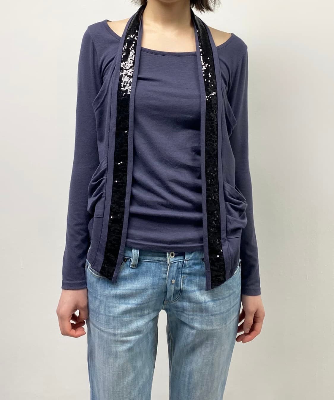 빈티지 새퀸 디테일 탑 상품이미지1