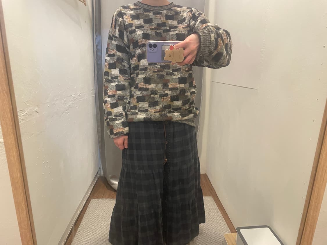 VTG 브릭패치 니트 상품이미지1