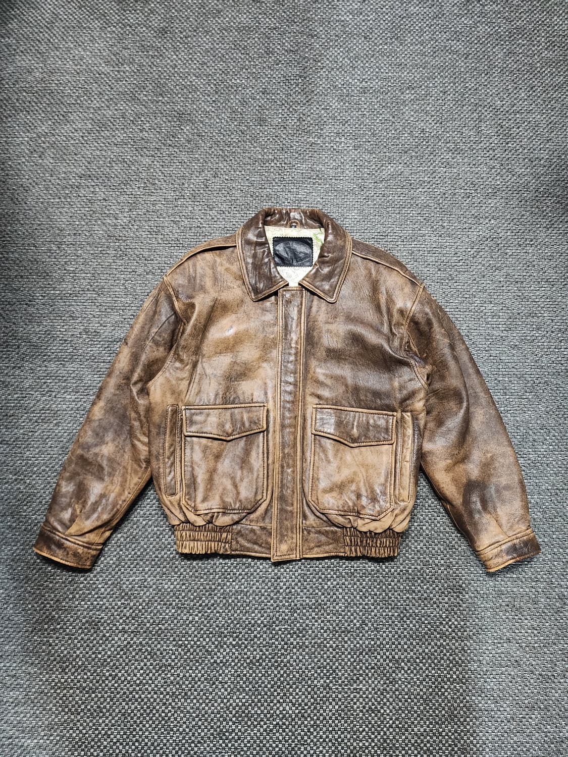 리얼레더 빈티지  자켓 M  상품이미지1