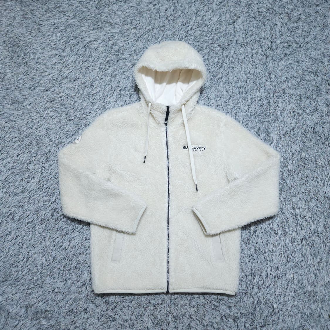 디스커버리)95 남자 뽀글이 후드집업 양털 / 왕눈이샵 상품이미지1