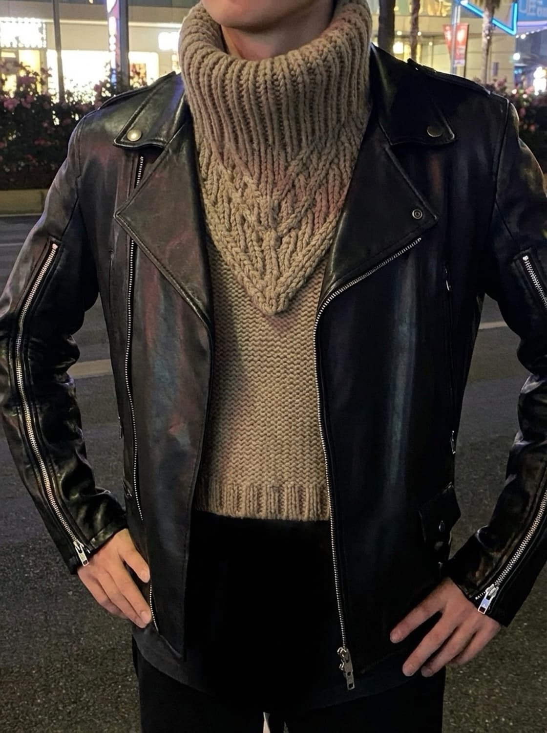 더솔로이스트 2017AW 울 반다나 넥워머 베이지컬러 상품이미지2