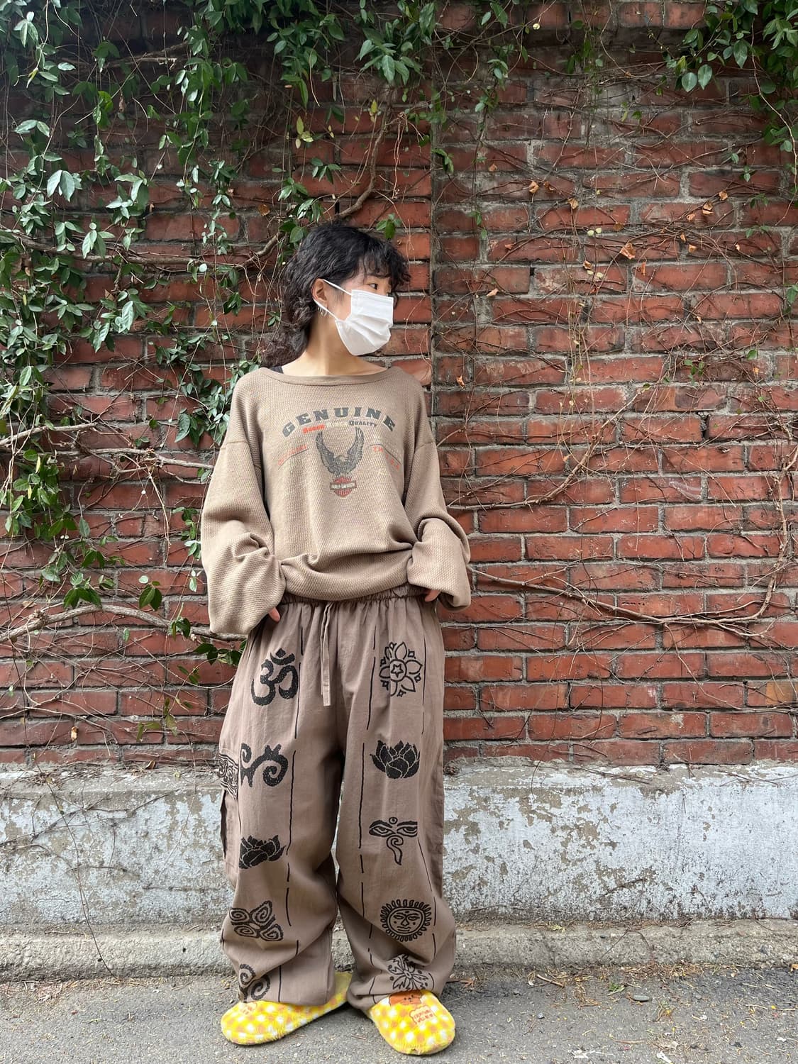 히피 에스닉 문양 와이드 벌룬 팬츠 상품이미지2