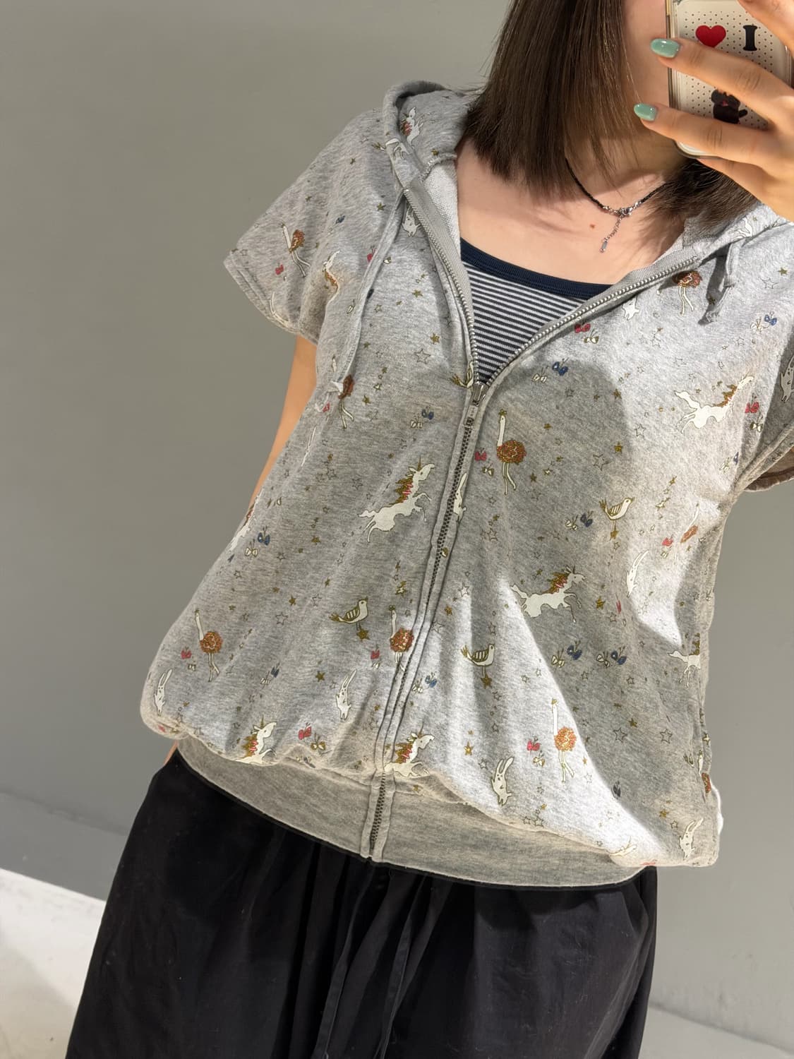 scolar unique printing hood zip-up 상품이미지3