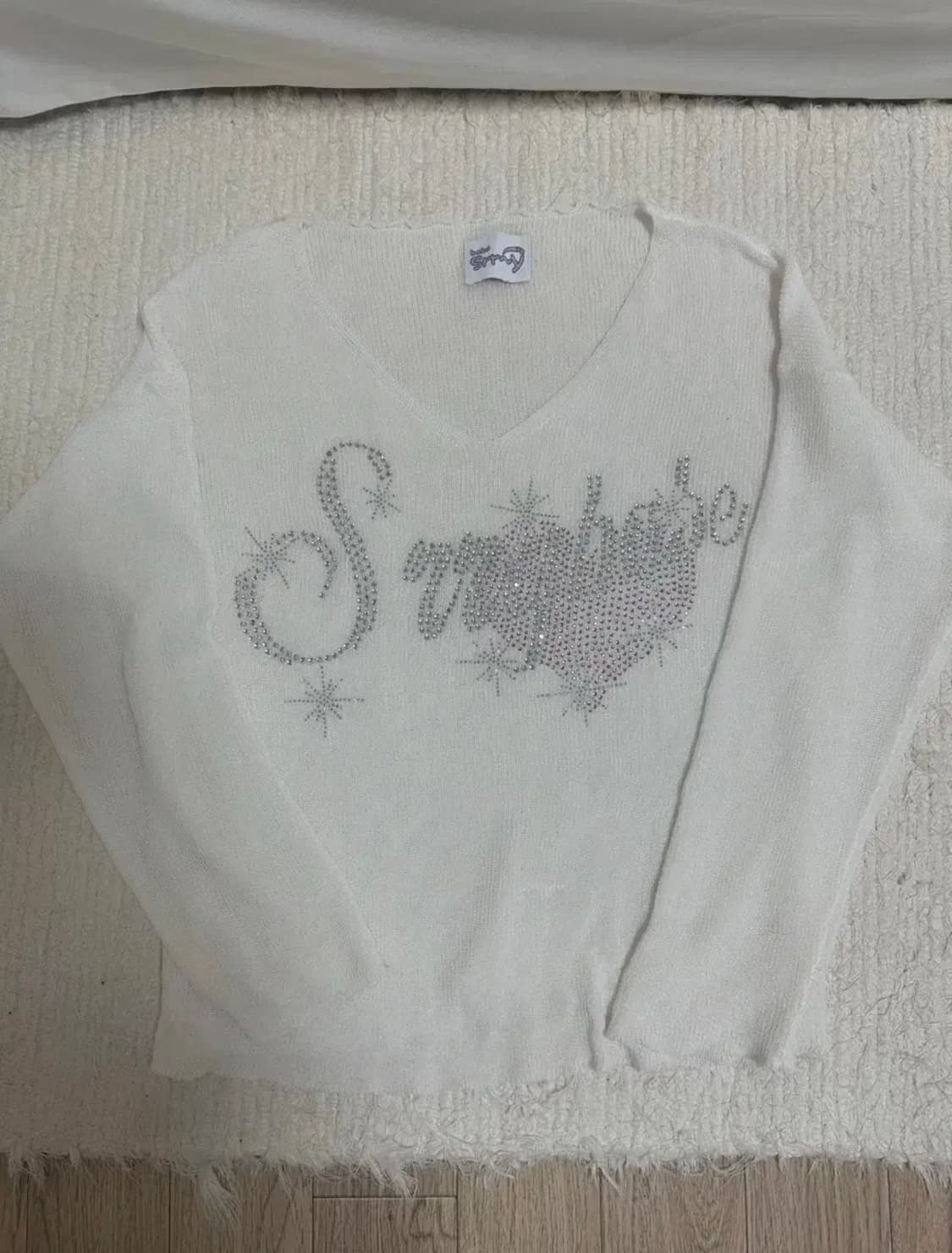 Srrybabe 갸루 큐빅 니트 상품이미지3