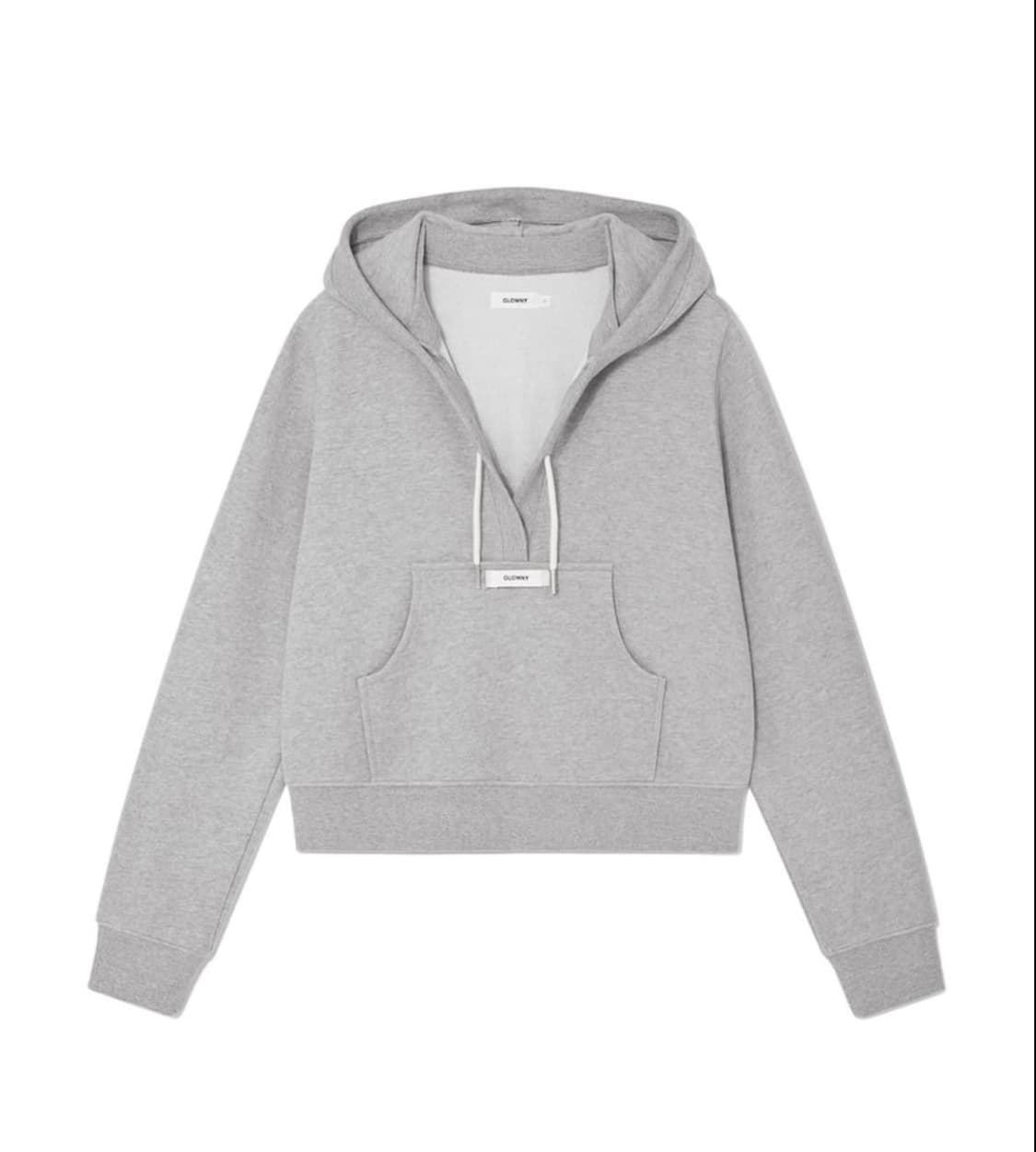 Glowny 글로니 ciao V cut hoodie gray v컷 후드 상품이미지2