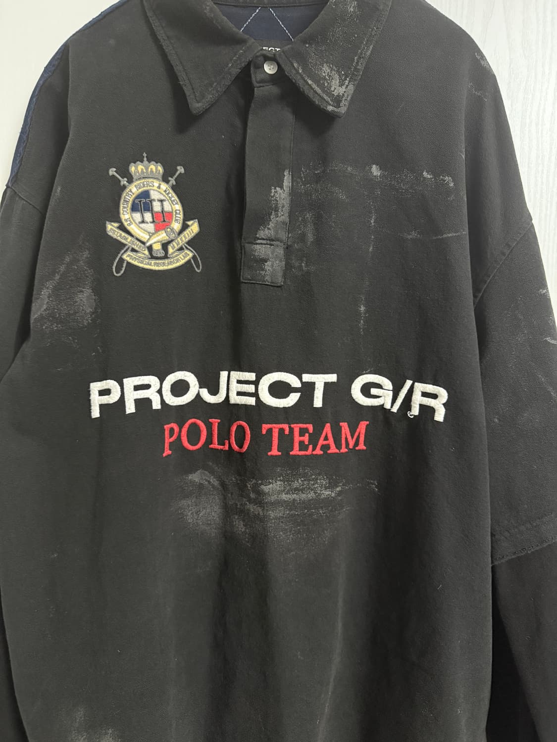 프로젝트gr 폴로 패러디 셔츠 블랙 사이즈2 상품이미지4