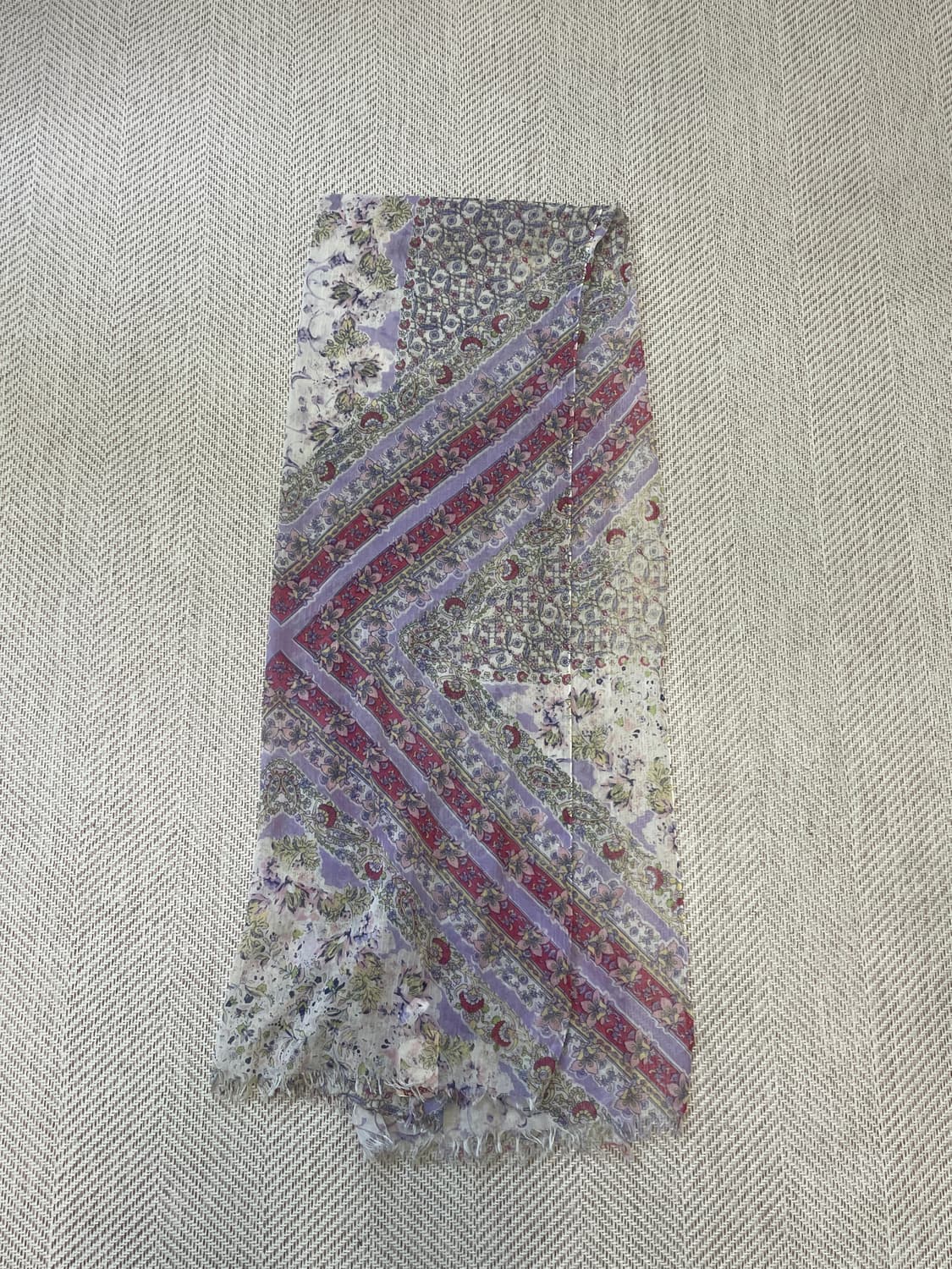 빈티지 에스닉 플라워 스카프 J03946 상품이미지3