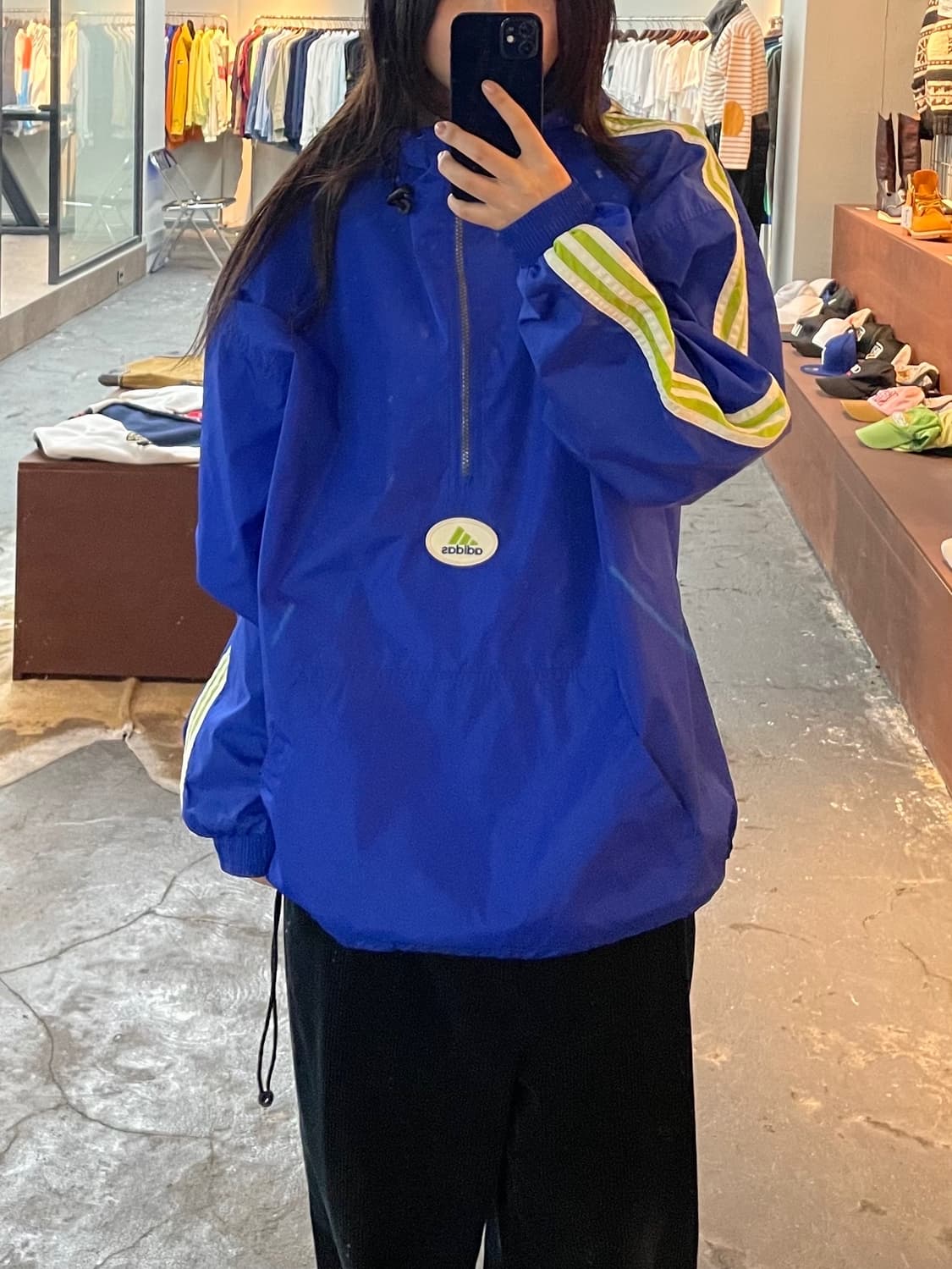 아디다스 올드스쿨 퍼플 아노락 바람막이 H470 상품이미지1