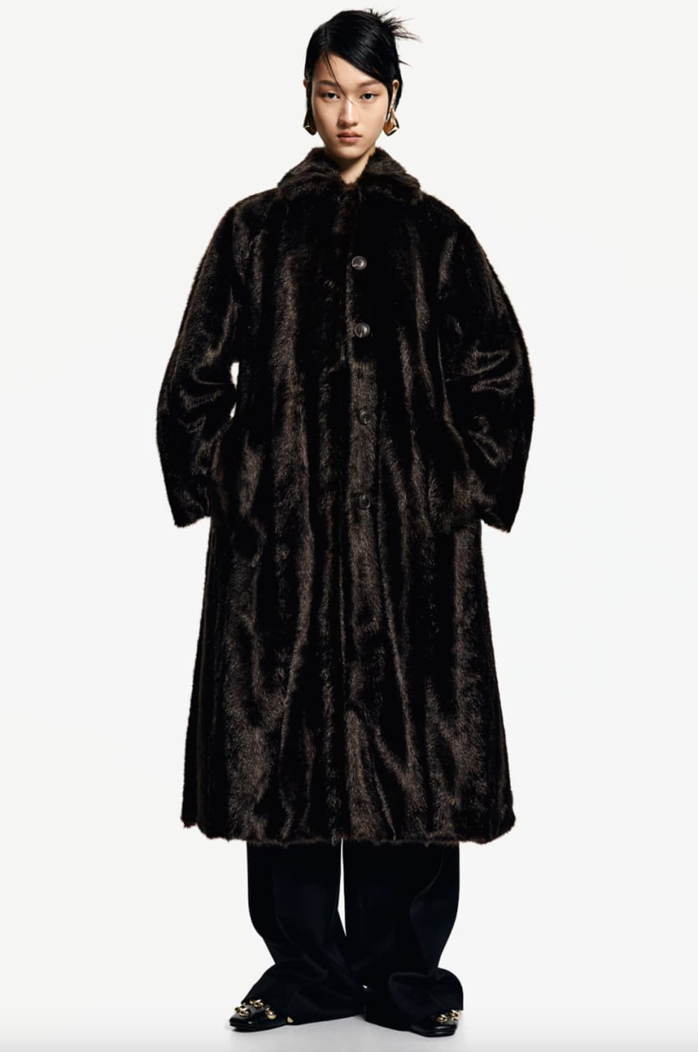 플러피 벨티드 코트 상품이미지1