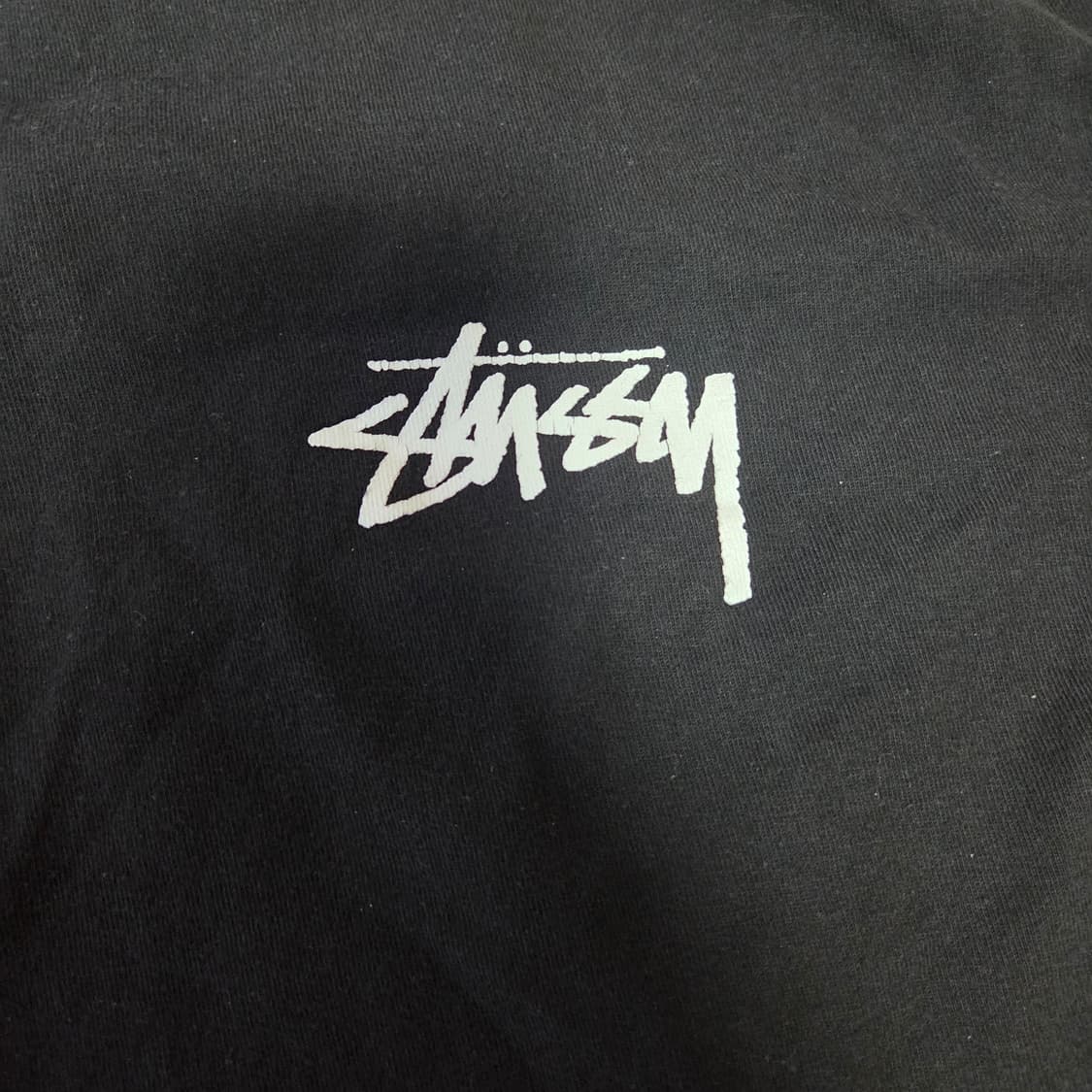 [L]stussy 스투시 리플렉션 자수정 티셔츠 블랙 상품이미지4
