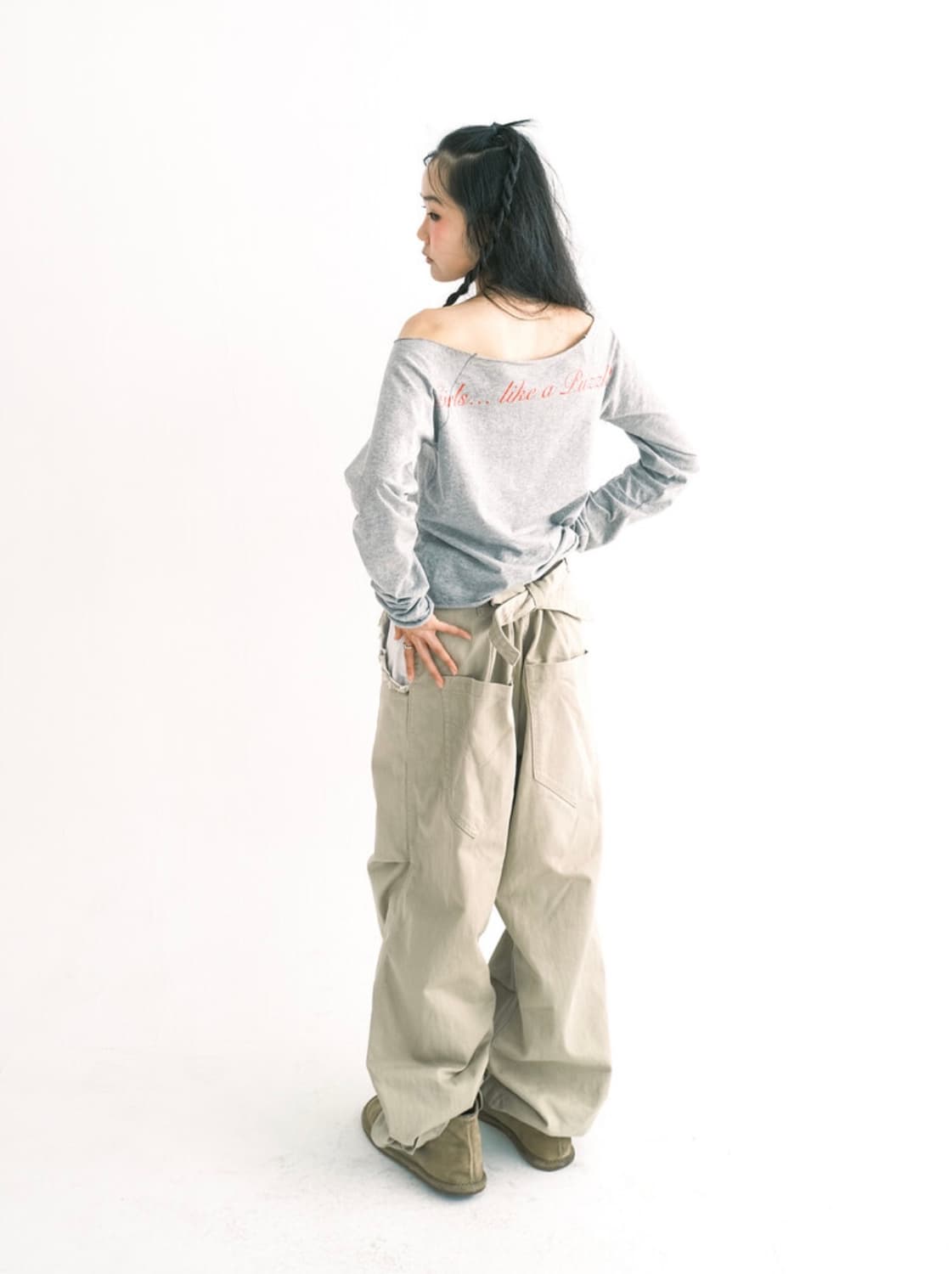 샵페어리 팬츠 cut-off cotton maxi pants 샌드베이지s 상품이미지2