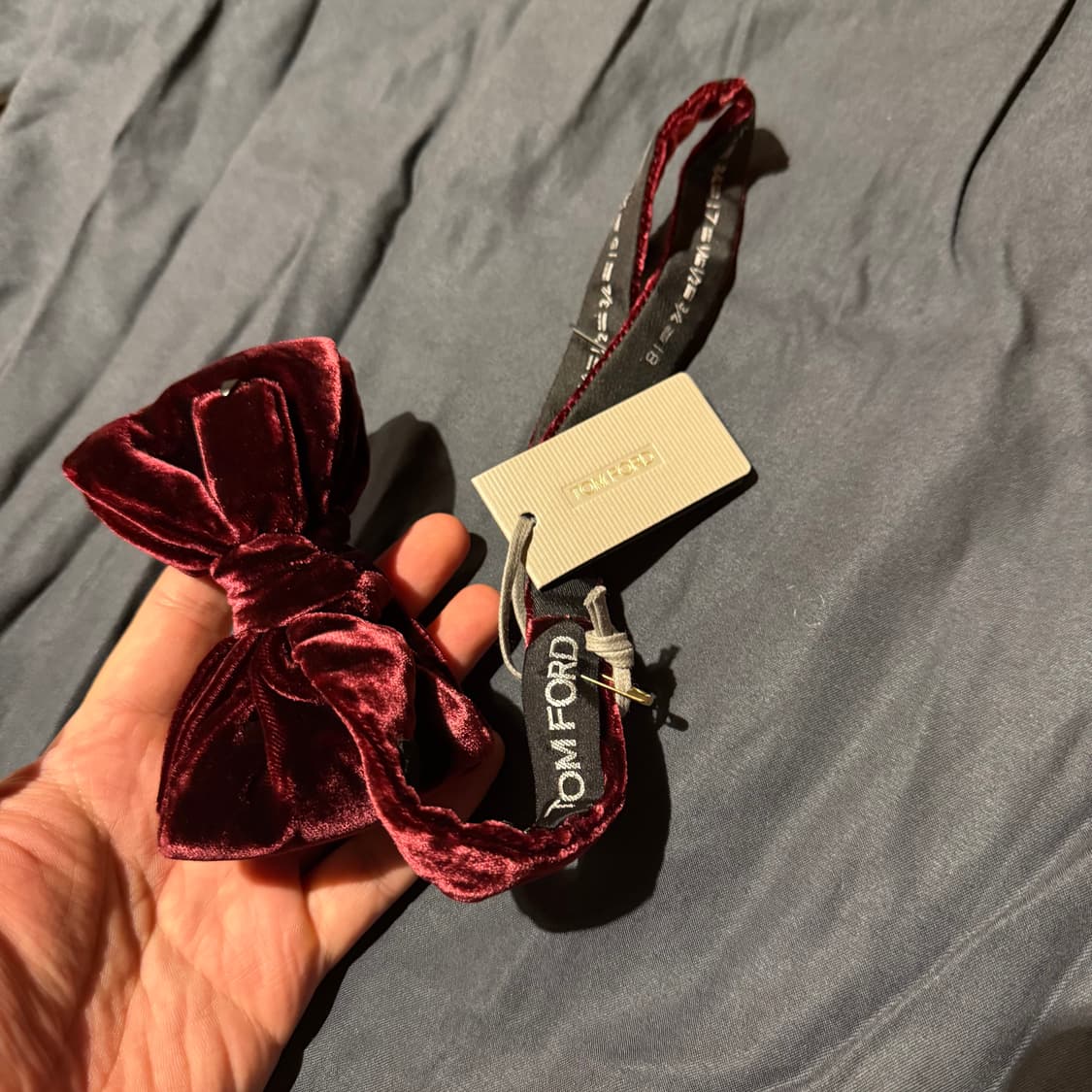 새상품) 톰포드 벨벳 와인 보타이 판매 합니다. 상품이미지2