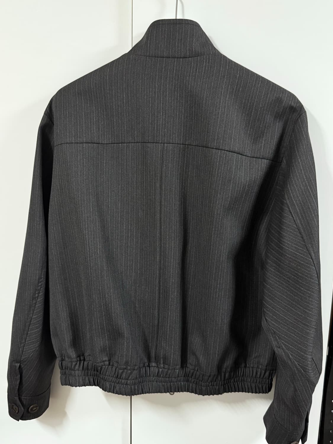 쿠어 스트라이프 울 블렌드 해링턴 자켓 상품이미지2