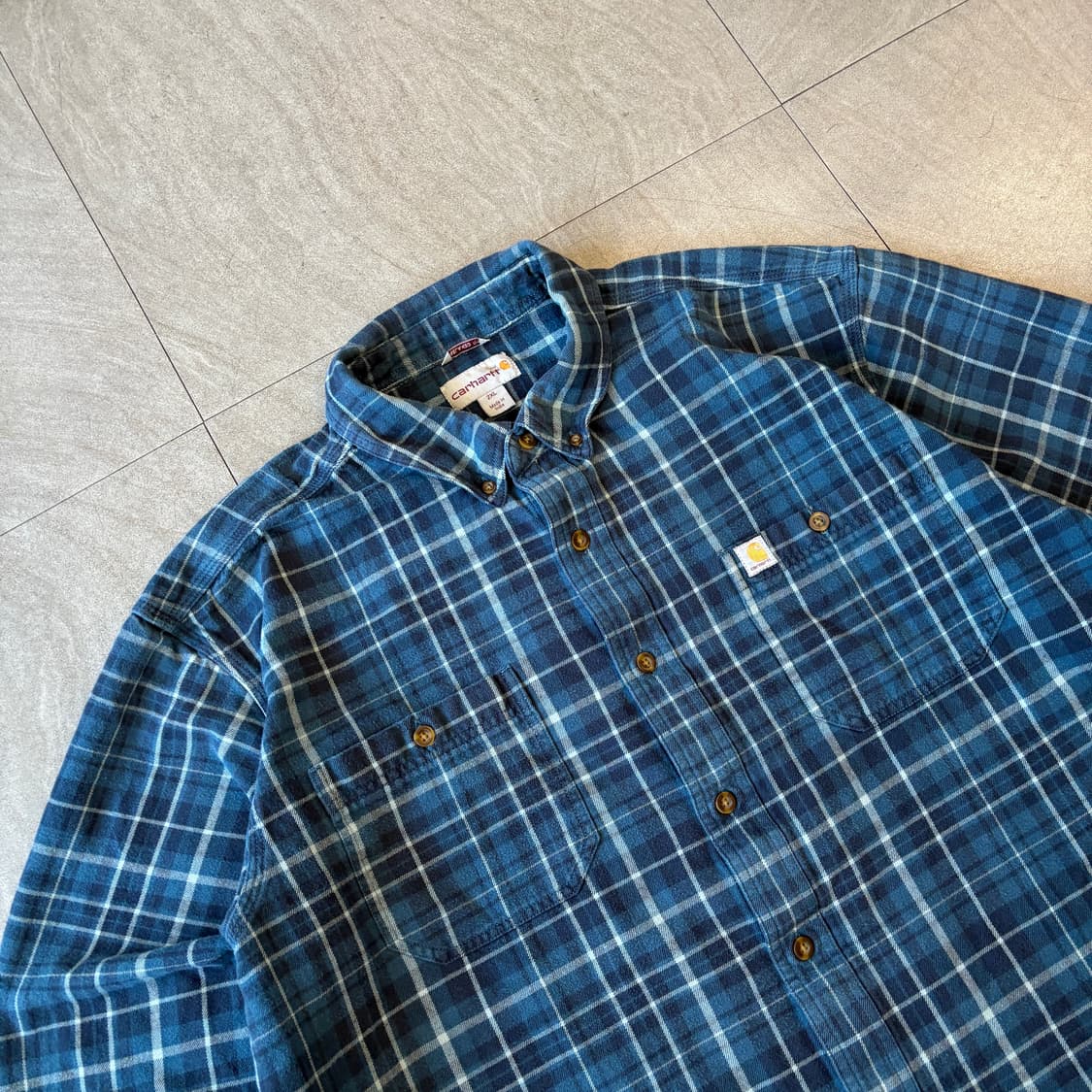칼하트 정품 오리지널 해비 코튼 체크 긴팔 셔츠 상품이미지2
