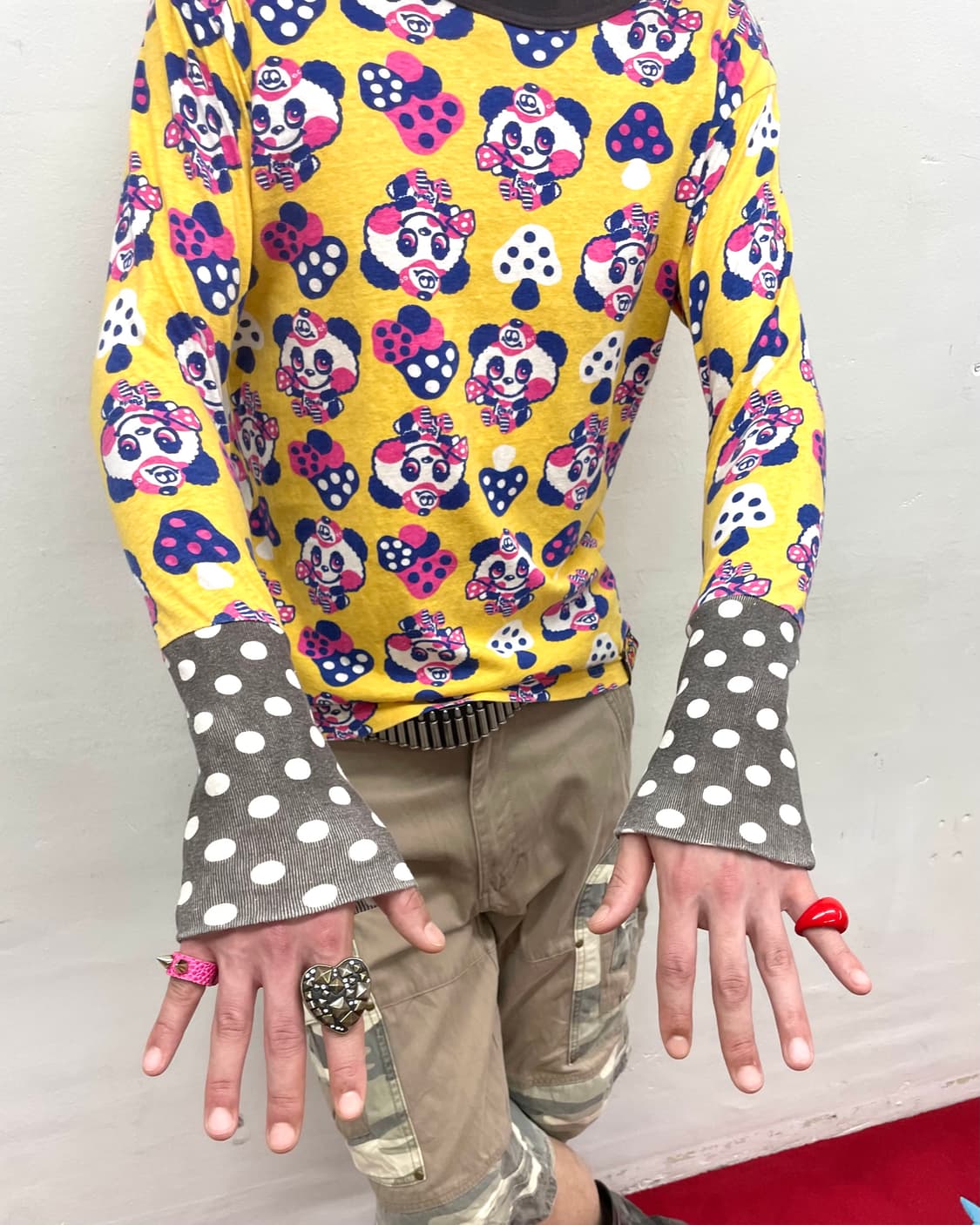 Love Panda Mushroom Yellow Dot Sleeve 상품이미지3