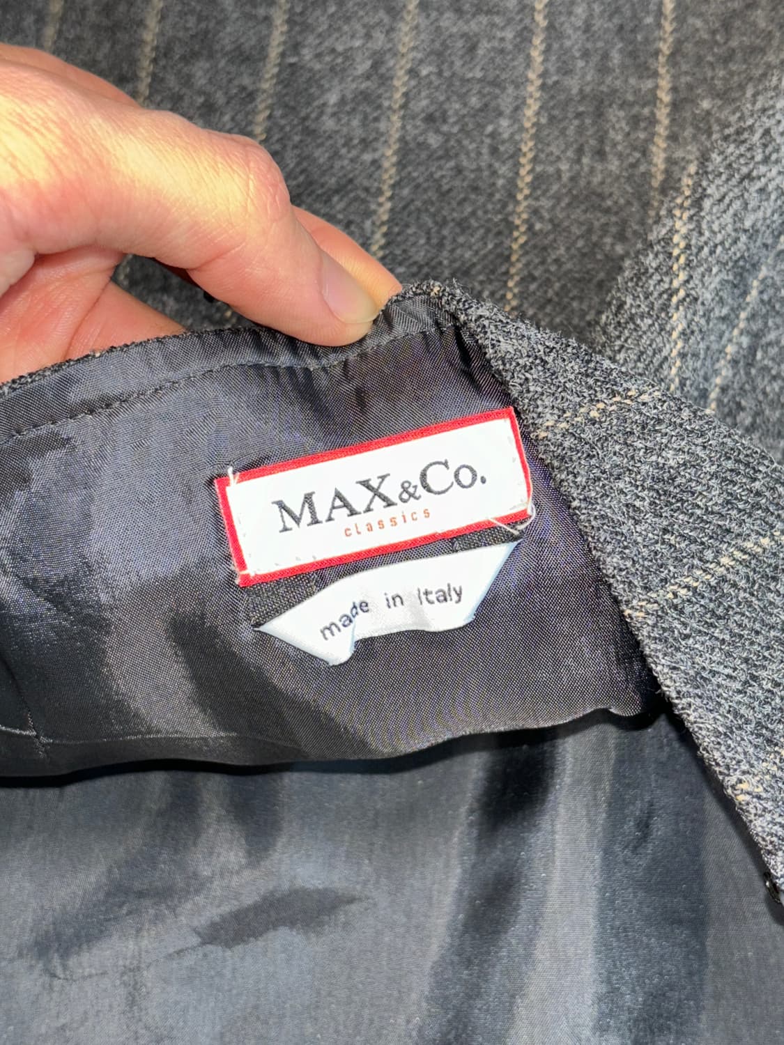 Max&co 울 스트라이프 미니 스커트 상품이미지3