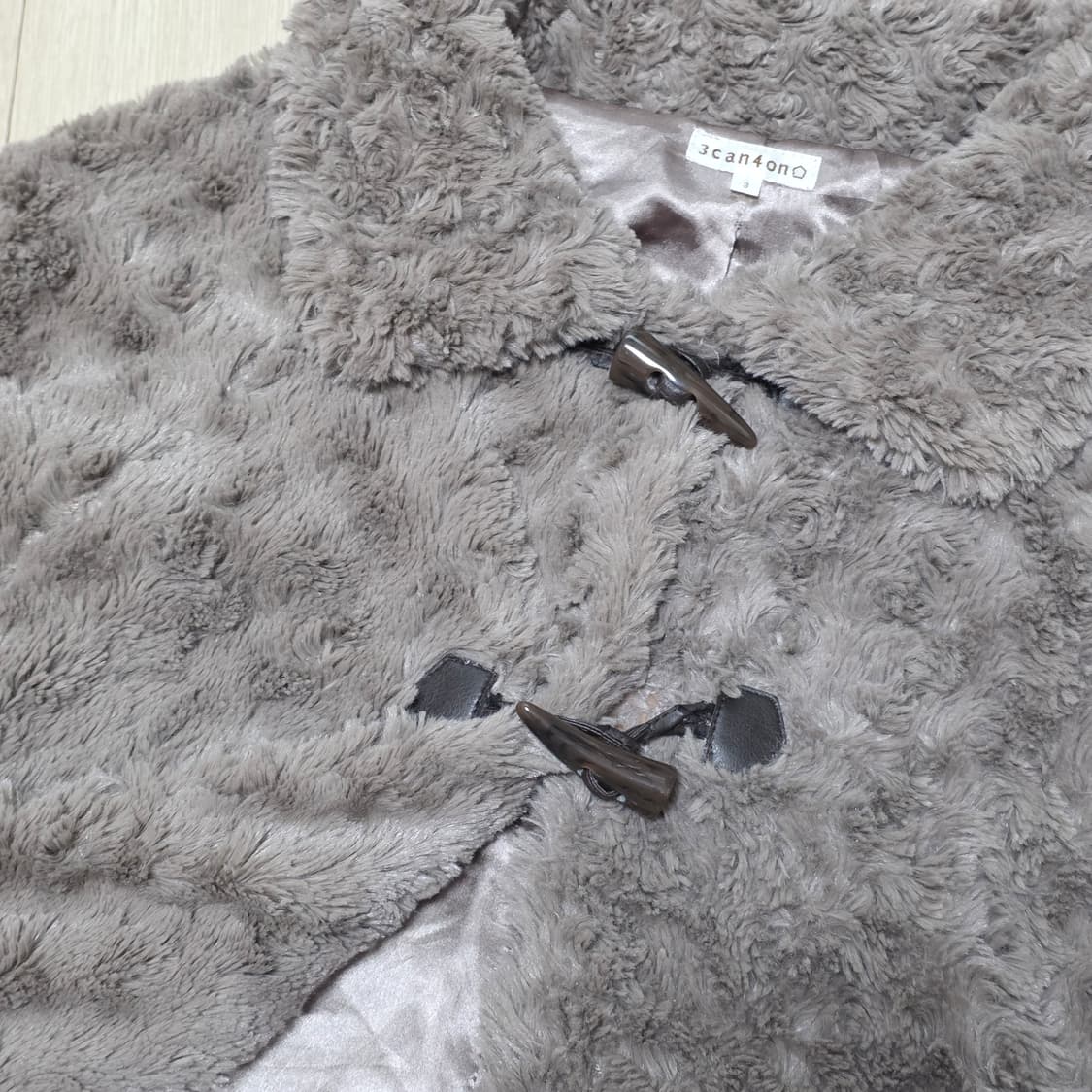 일본빈티지)브라운판쵸 초코히메라떼갸루st 인조퍼 떡볶이 망토 케이프 상품이미지4