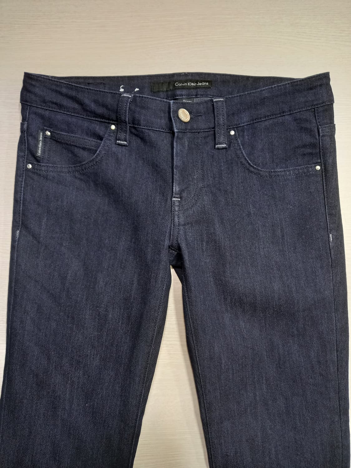 28 새상품 Calvin Klein 골반 스판 슬림일자 진청 28-888 상품이미지3