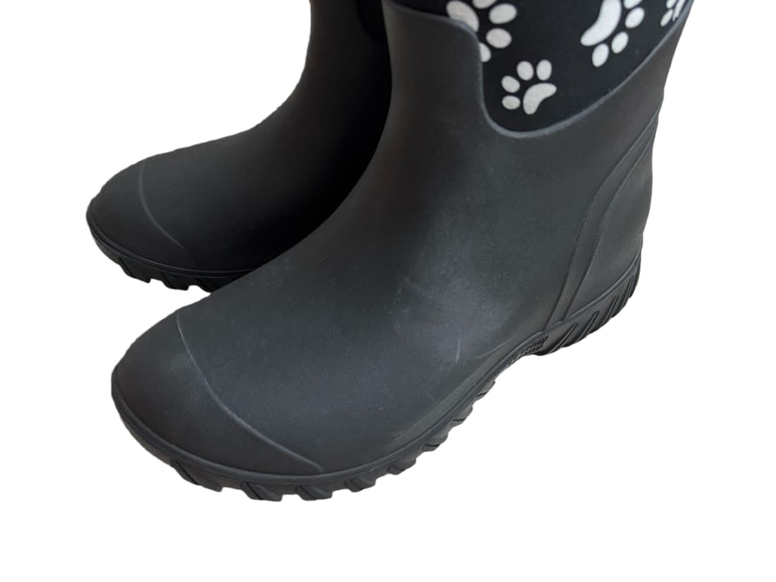 240 유니크 레인부츠 가을 겨울 강아지발바닥 블랙 패턴 노브랜드 상품이미지6