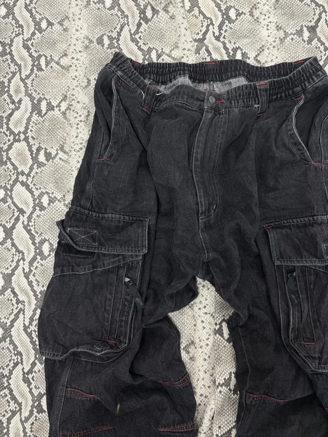 “Vintage” Y2K Mood Black Cargo Pants 상품이미지5