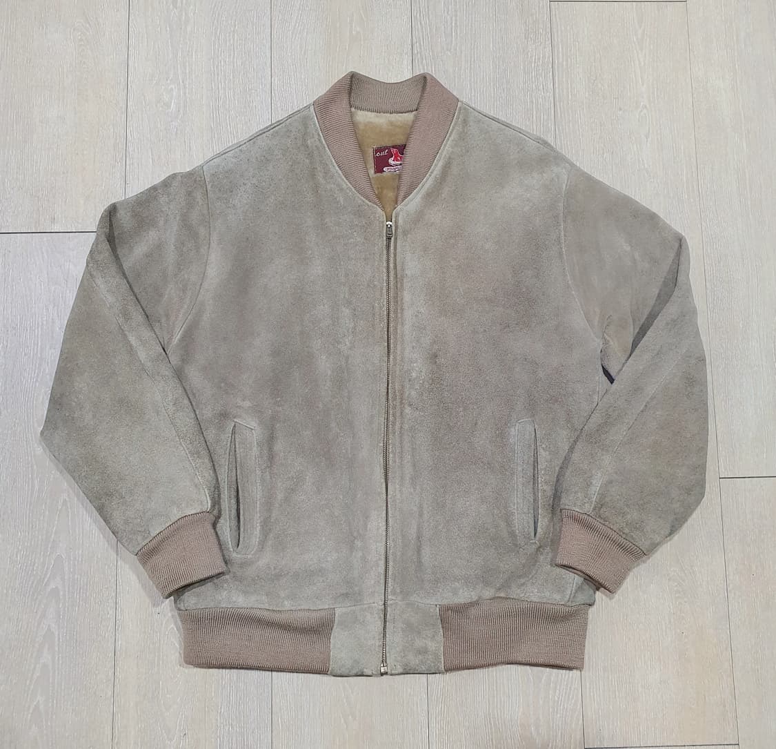 빈티지 스웨이드 블루종 쉐르파 봄버 국내 100 무스탕 상품이미지1