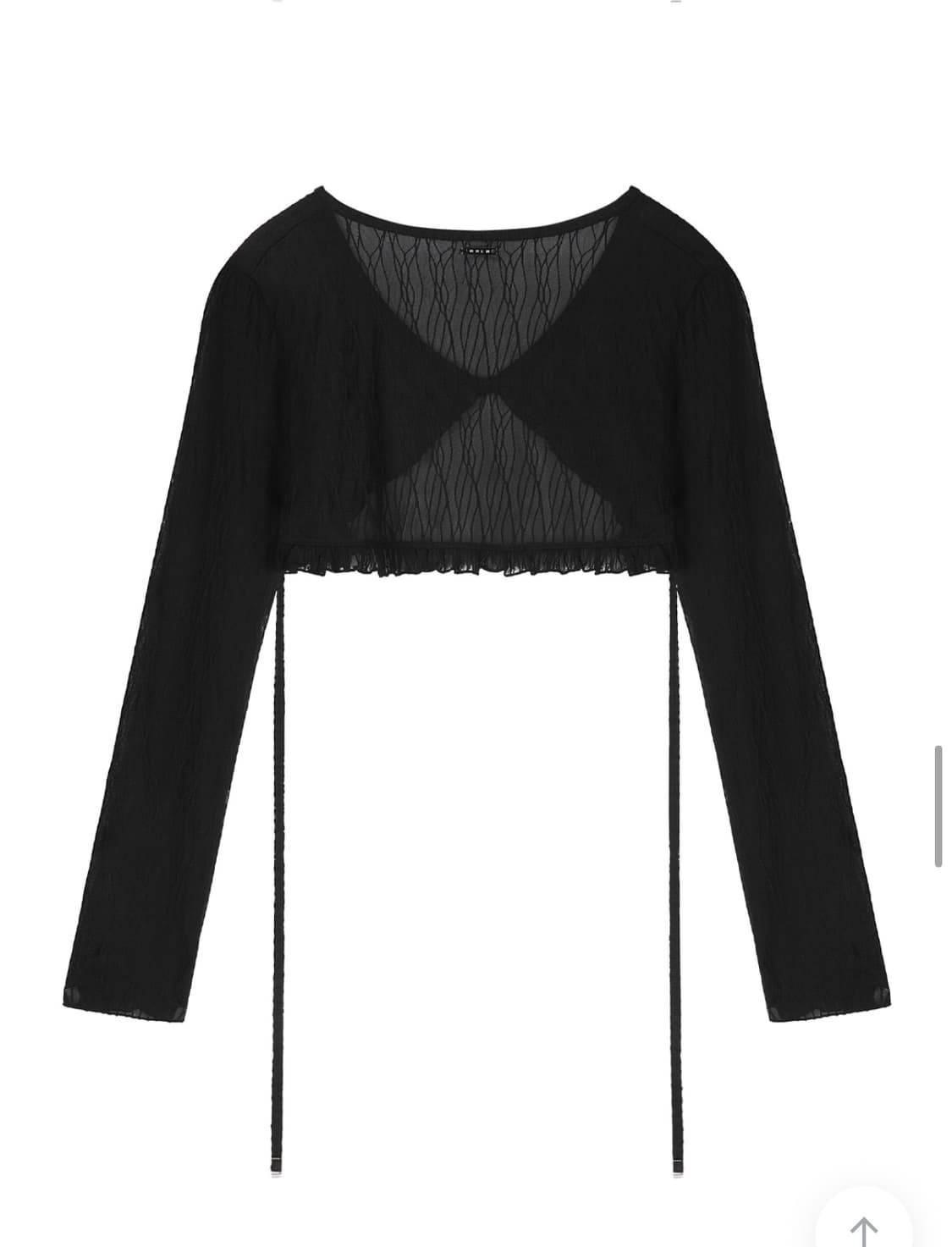 므넴 woodgrain bolero 가디건 블랙 상품이미지1