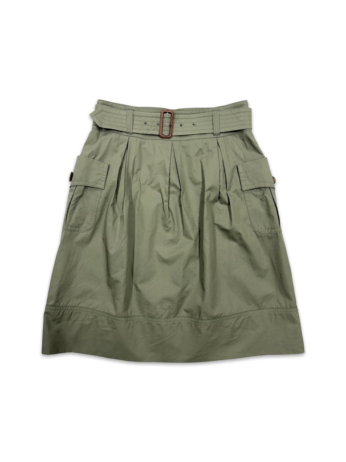 빈티지 버버리 벨트 사이드 포켓 미디 스커트 상품이미지1