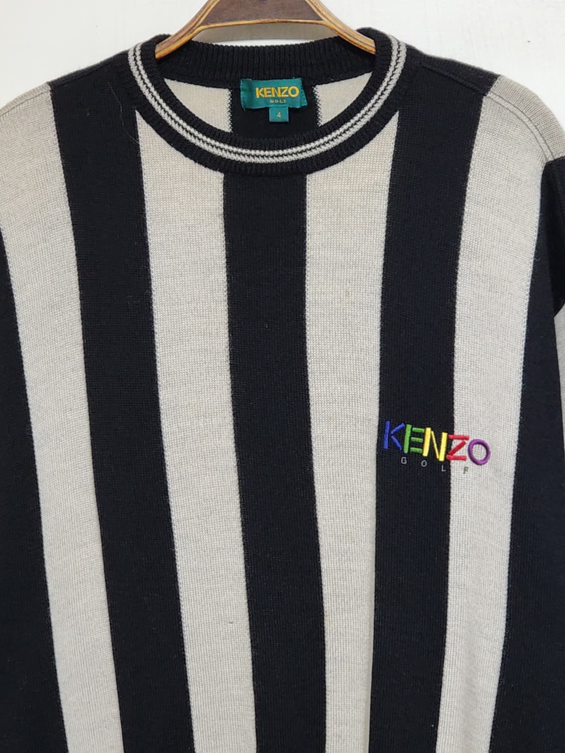 (XL) 겐조 골프 니트 스트라이프 켄조 스웨터 라운드 일본판  상품이미지2