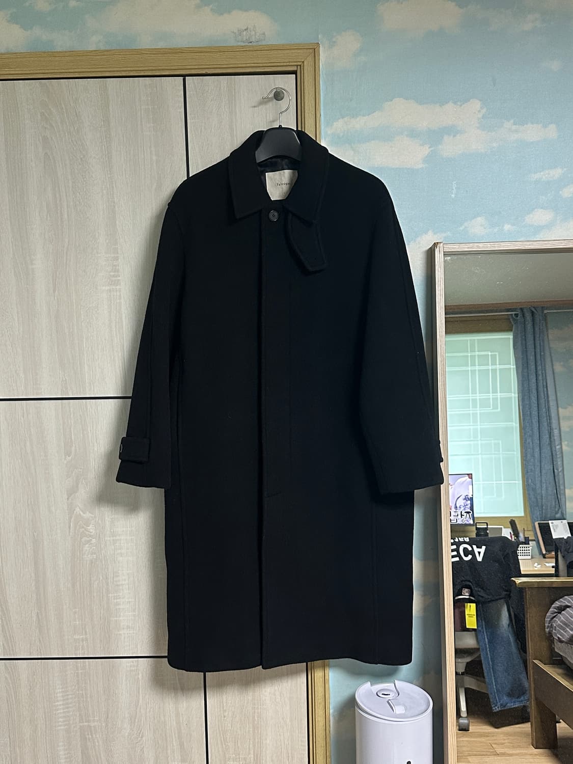 (3) 파브레가 웰링턴 알파카 발마칸 롱 코트 (블랙) 상품이미지2