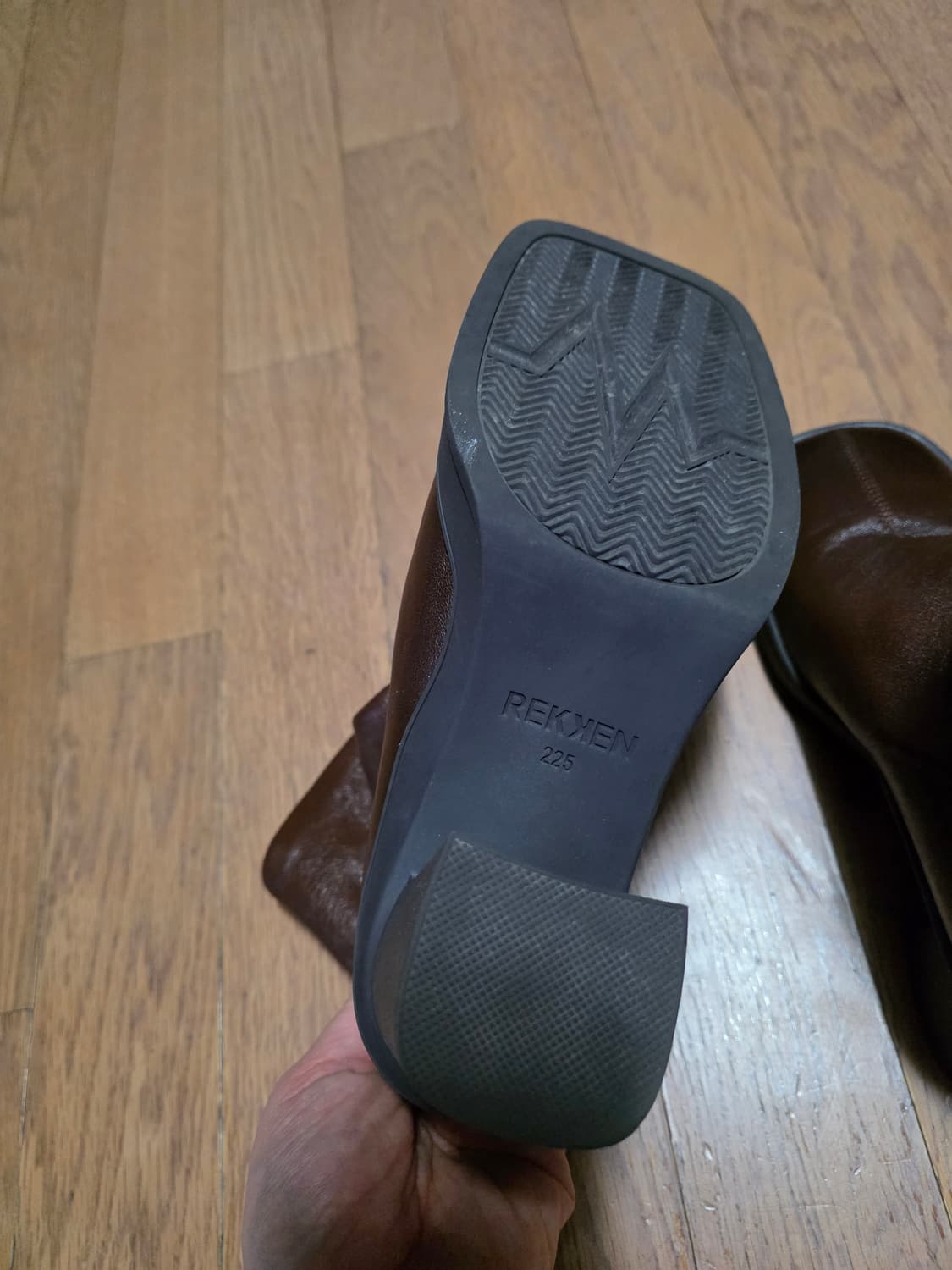 렉켄 여성 가죽 앵글 부츠 상품이미지4