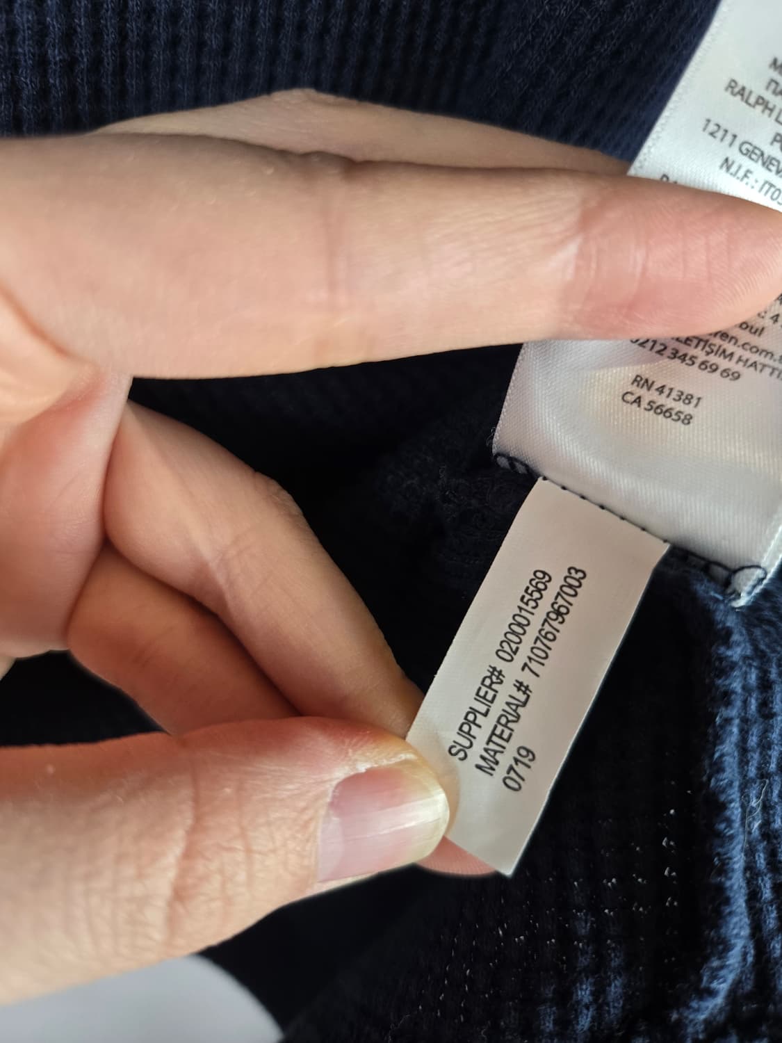 [무료배송]폴로 랄프로렌 L 여성 와플 라운드넥 긴팔 티셔츠 네이비 상품이미지10