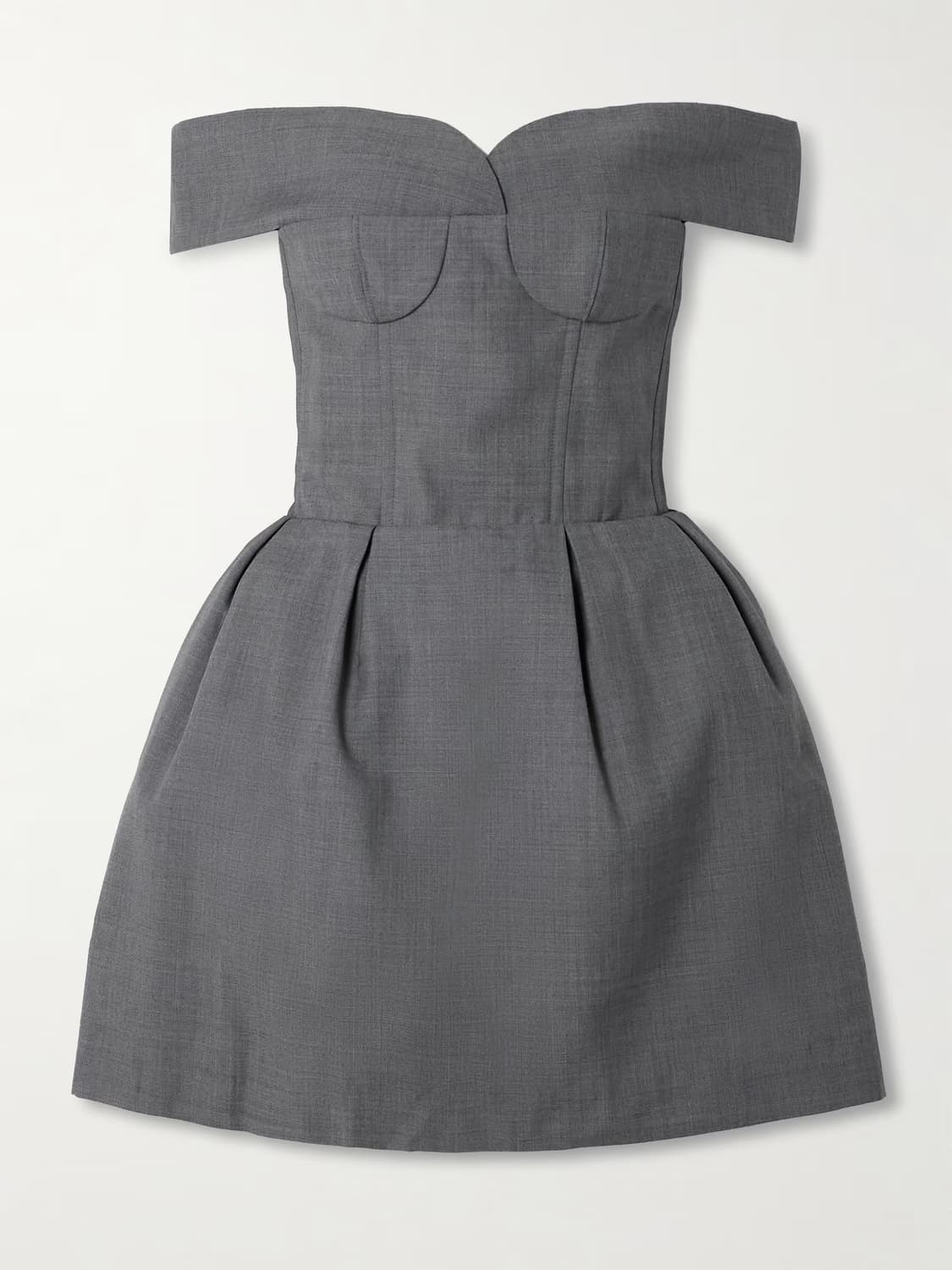 그레이 스위트하트 네크라인 미니 드레스 - 6 상품이미지2